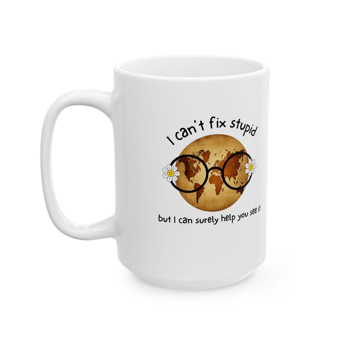Funny Ceramic Mug with Playful Quote, Funny Eye Doctor Mug, Gift for Coffee Lovers, Office Humor Mug, Perfect for Birthdays