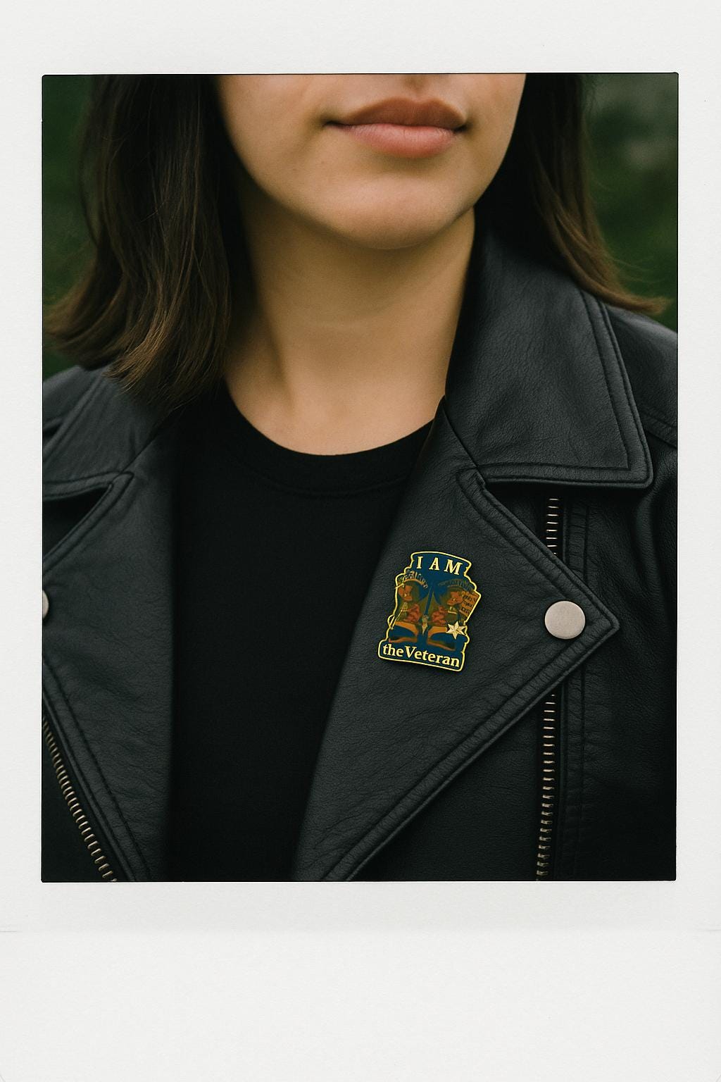 Veteran enamel pin gold plated military boots dog tags and crown gift for female veteran or collector I am the Veteran collection