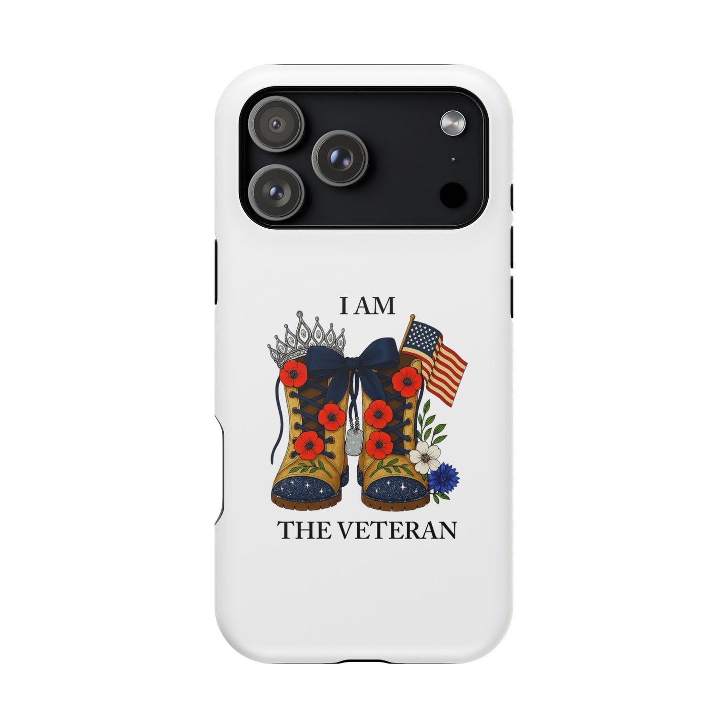 Woman Veteran Patriotic Phone Case Tribute Gift for Military Women who served