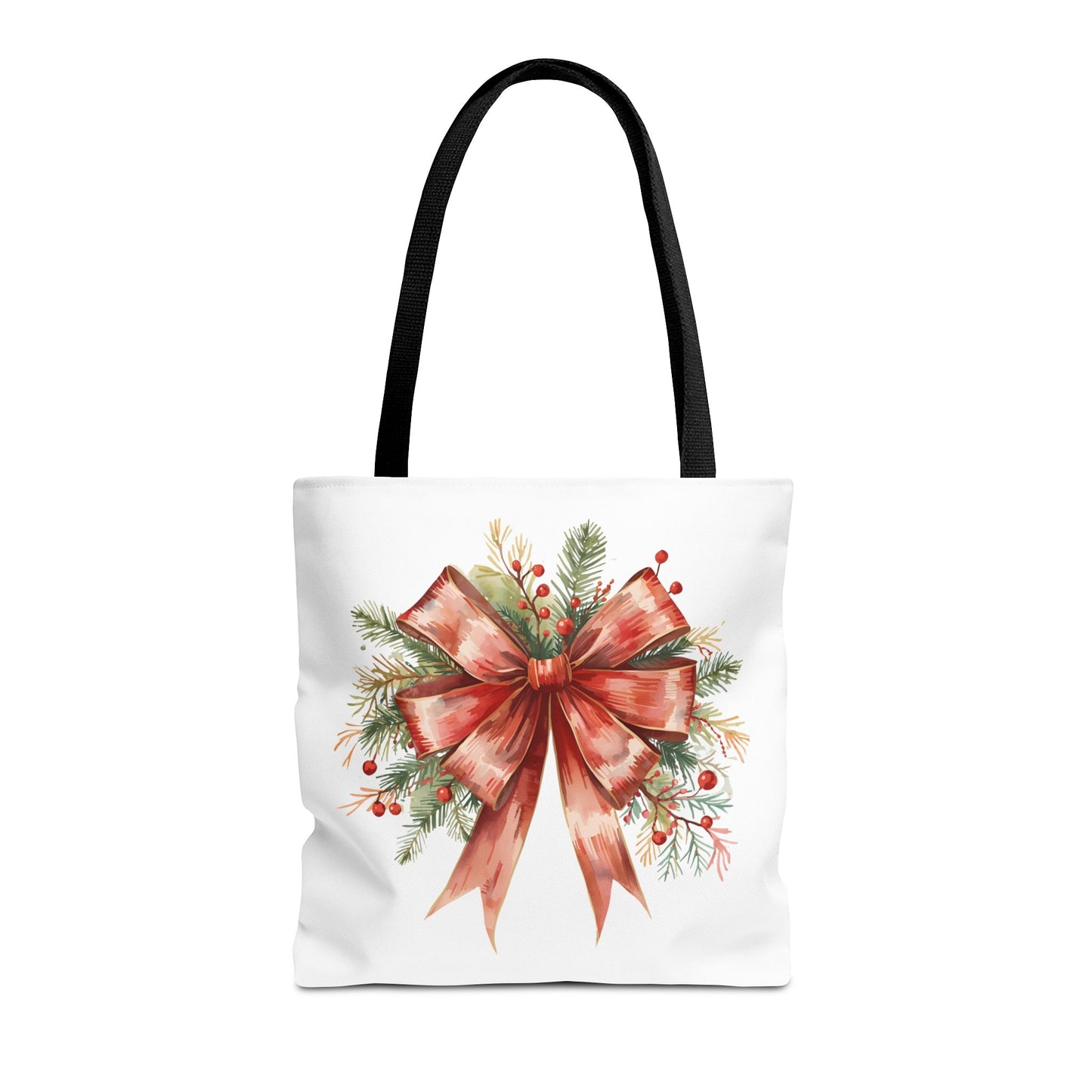 Vintage Red Bow Tote Bag, Coquette-Inspired Holiday Shopper, Elegant Reusable Gift Bag, Classic Winter Tote, Feminine Everyday Carryall