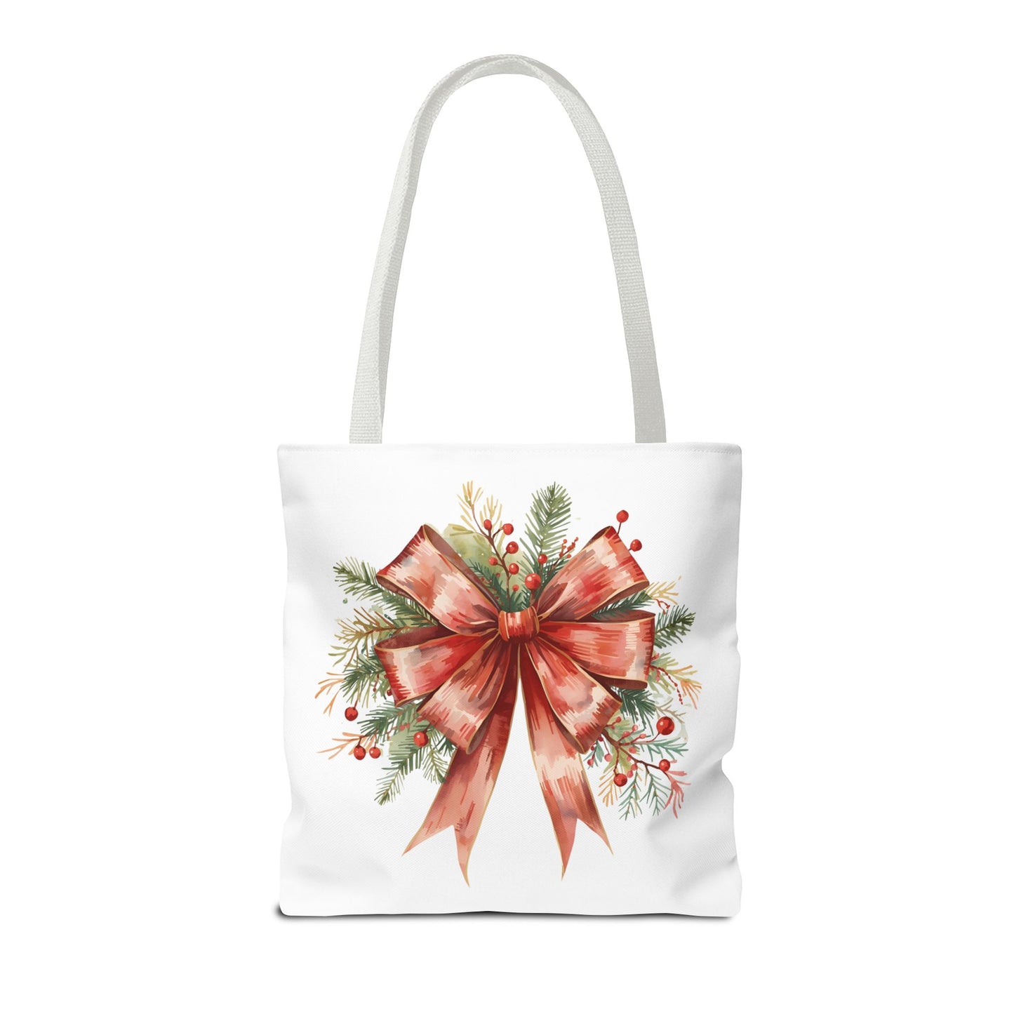 Vintage Red Bow Tote Bag, Coquette-Inspired Holiday Shopper, Elegant Reusable Gift Bag, Classic Winter Tote, Feminine Everyday Carryall