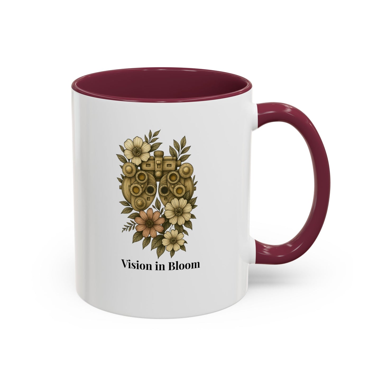 Vision in Bloom Colorful Mug, Eye Health Professional Gift, Optometry & Ophthalmology Gift, 11oz, 15oz