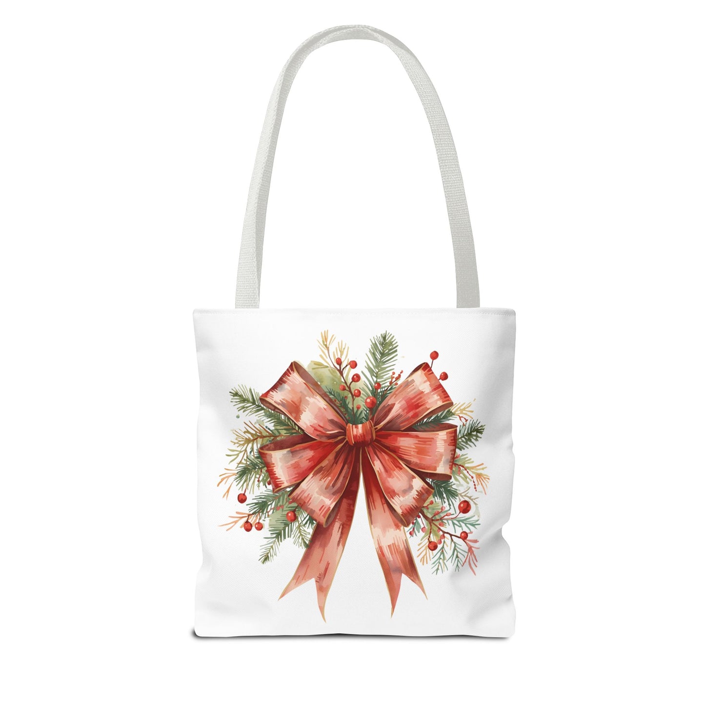 Vintage Red Bow Tote Bag, Coquette-Inspired Holiday Shopper, Elegant Reusable Gift Bag, Classic Winter Tote, Feminine Everyday Carryall