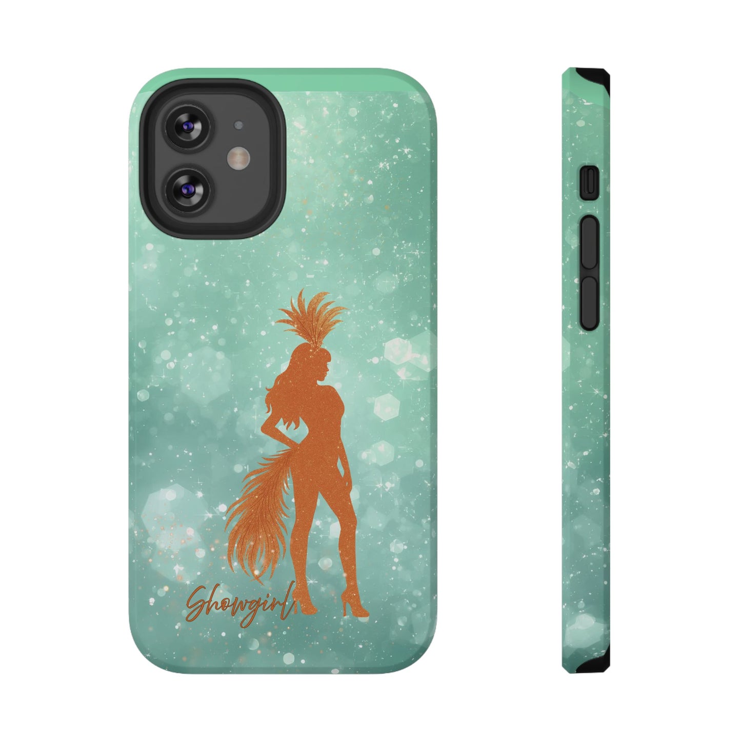Phone Case, Sparkling Showgirl Silhouette Impact-Resistant Case, Fashion Lovers Gift, Birthday Holiday Glamorous Accessories, Cute Phone