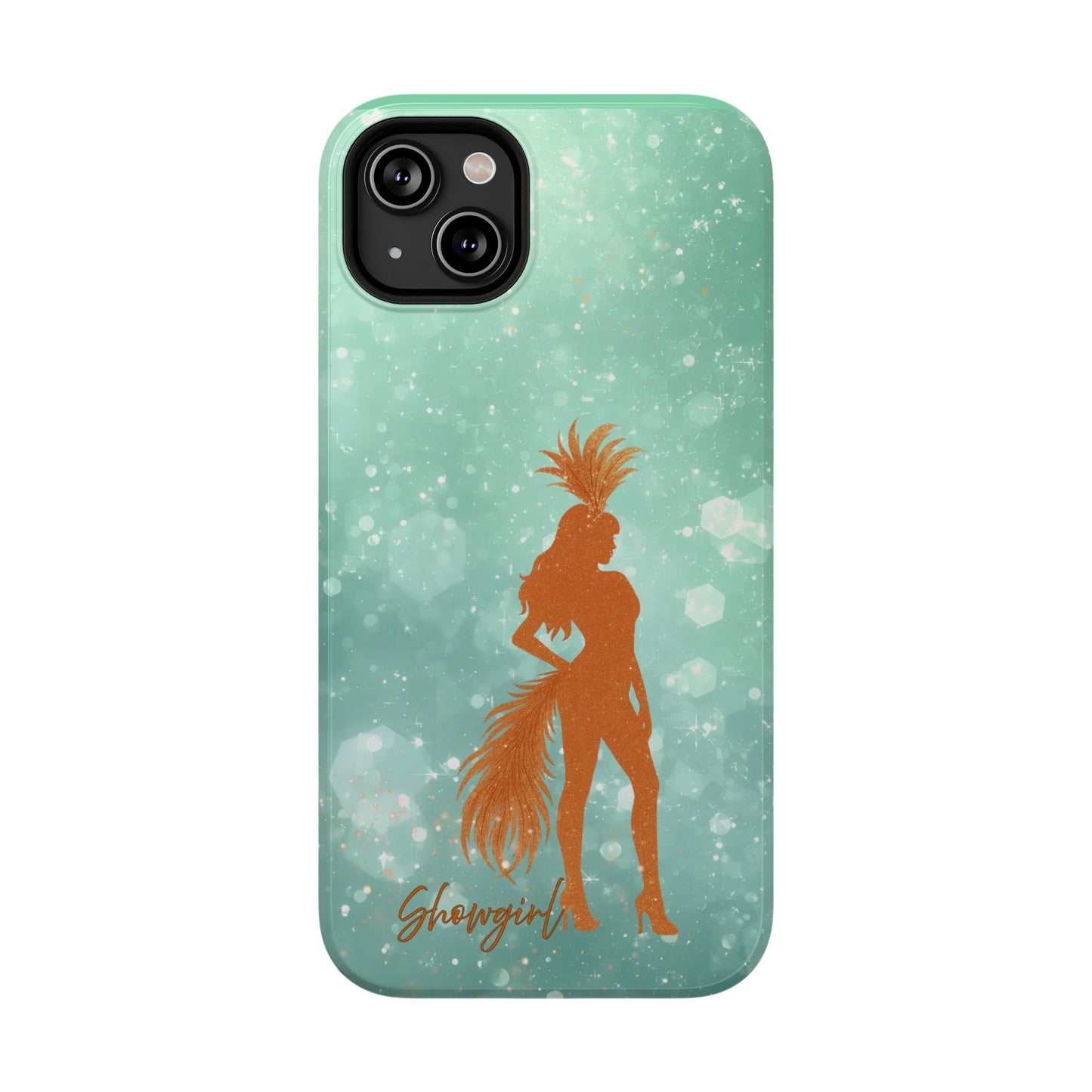 Phone Case, Sparkling Showgirl Silhouette Impact-Resistant Case, Fashion Lovers Gift, Birthday Holiday Glamorous Accessories, Cute Phone