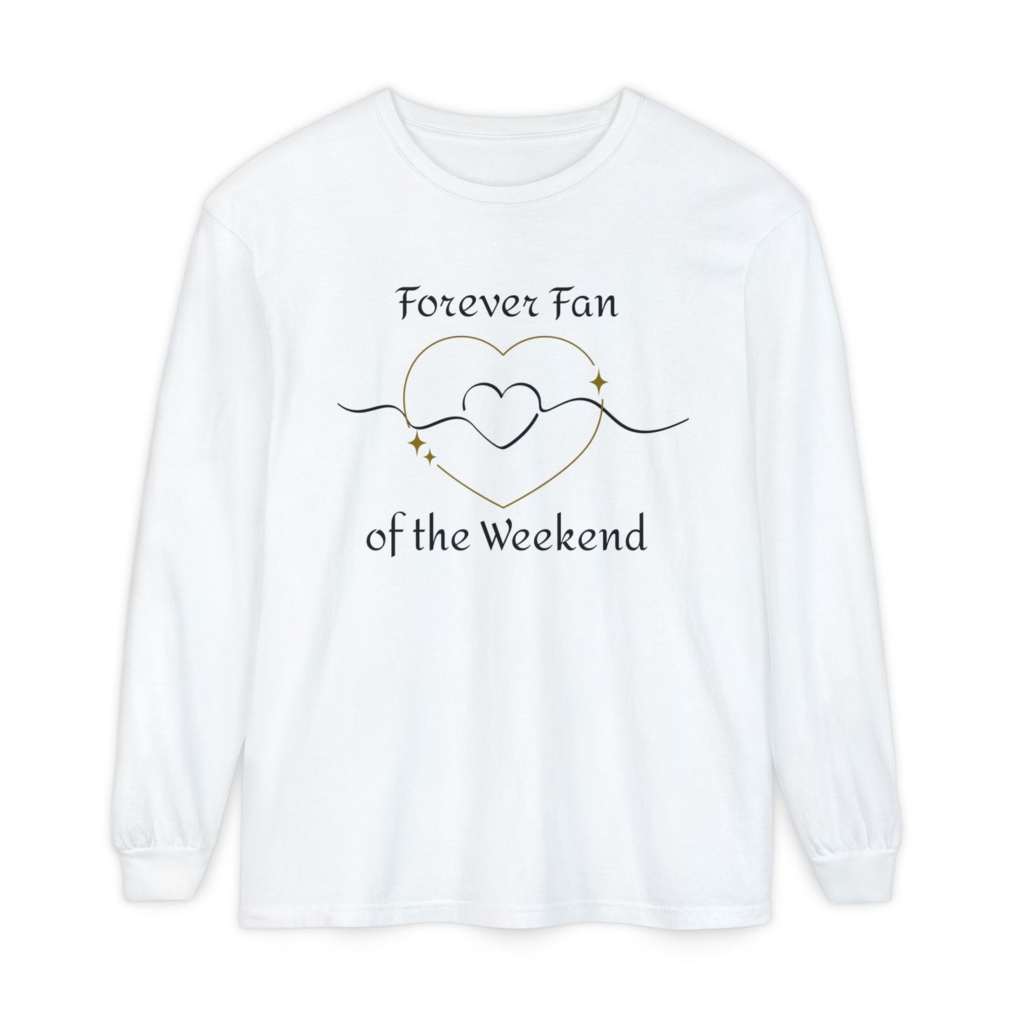 Weekend Lover Long Sleeve T-Shirt, Relaxed Fit Comfort Colors Tee, Unisex Gift, Cozy Wearable Art, Gender-Neutral Top, Fan of Weekends Shirt