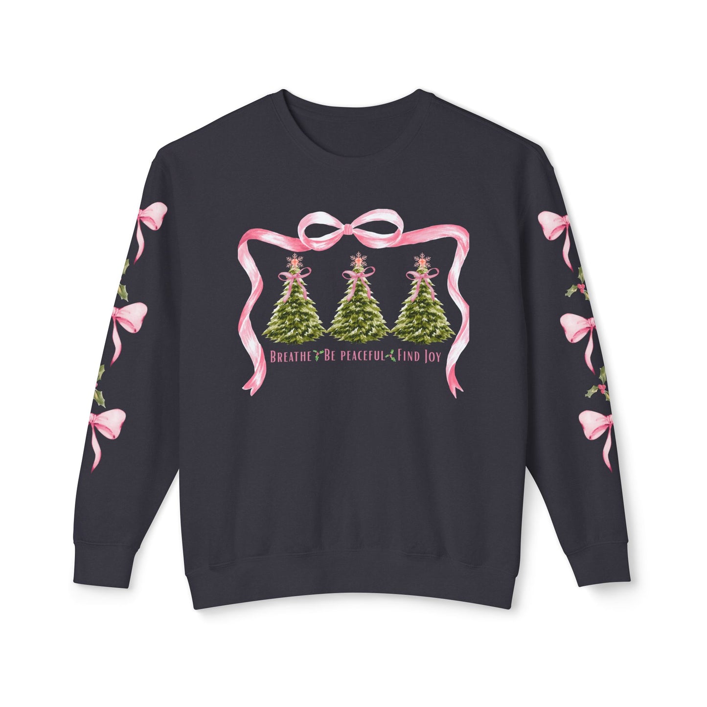 Christmas Tree Holiday Sweatshirt Self Care Apparel Gift Idea for Her