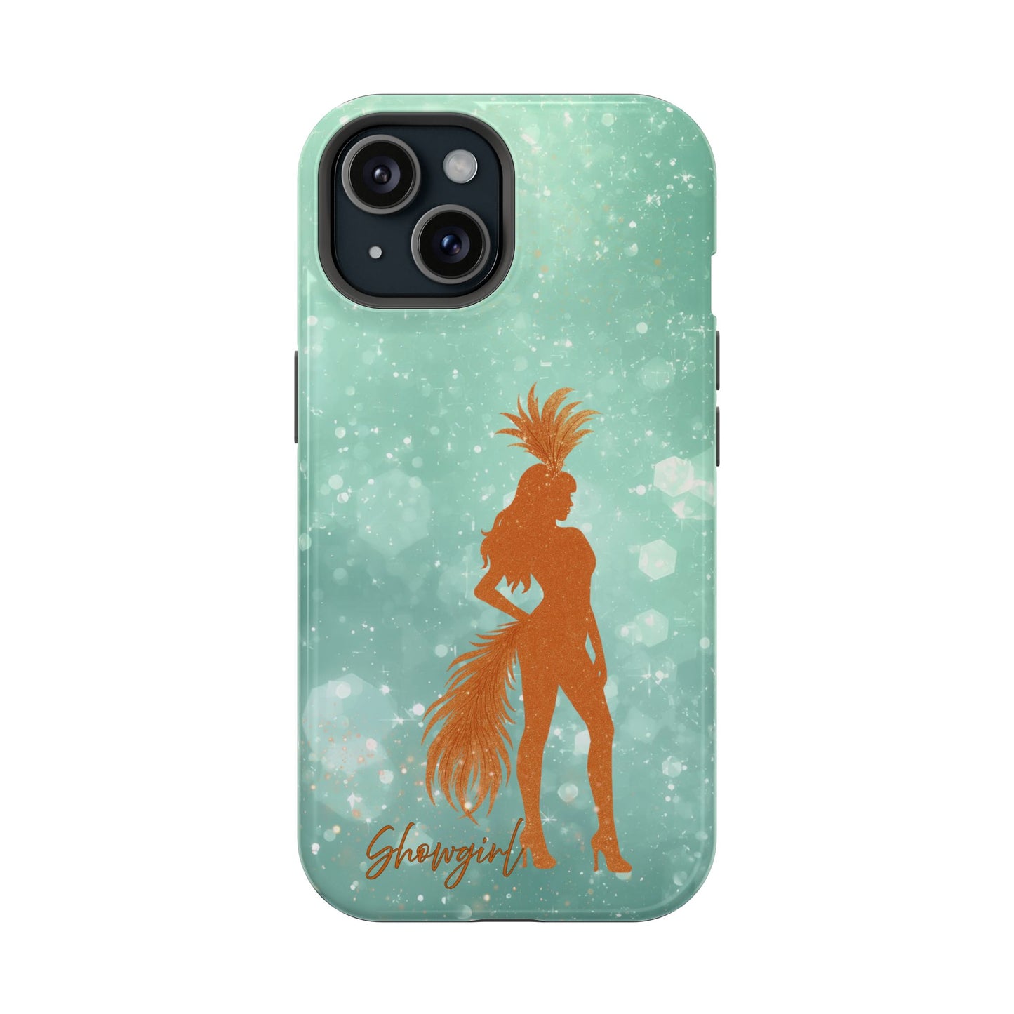 Phone Case, Sparkling Showgirl Silhouette Impact-Resistant Case, Fashion Lovers Gift, Birthday Holiday Glamorous Accessories, Cute Phone