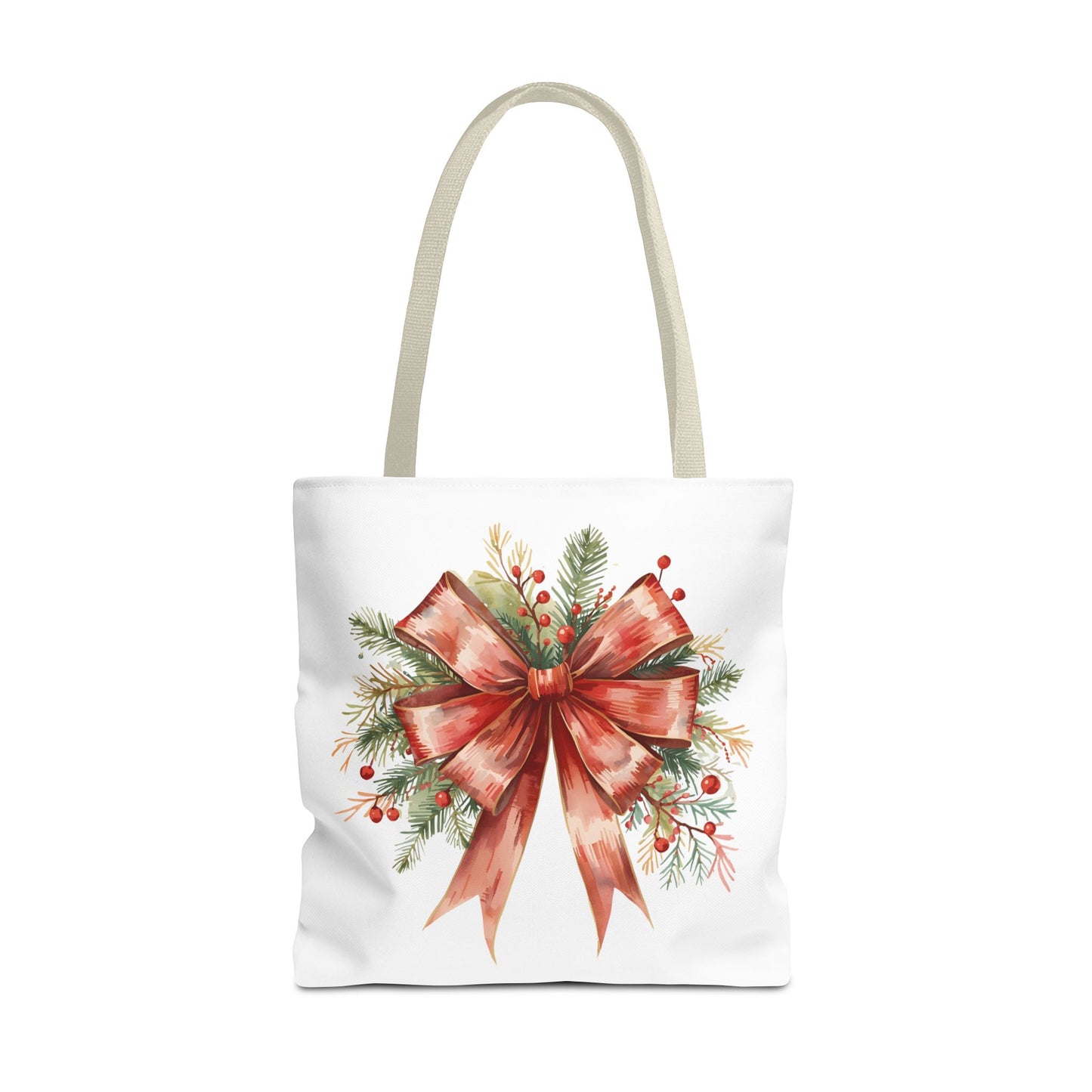 Vintage Red Bow Tote Bag, Coquette-Inspired Holiday Shopper, Elegant Reusable Gift Bag, Classic Winter Tote, Feminine Everyday Carryall