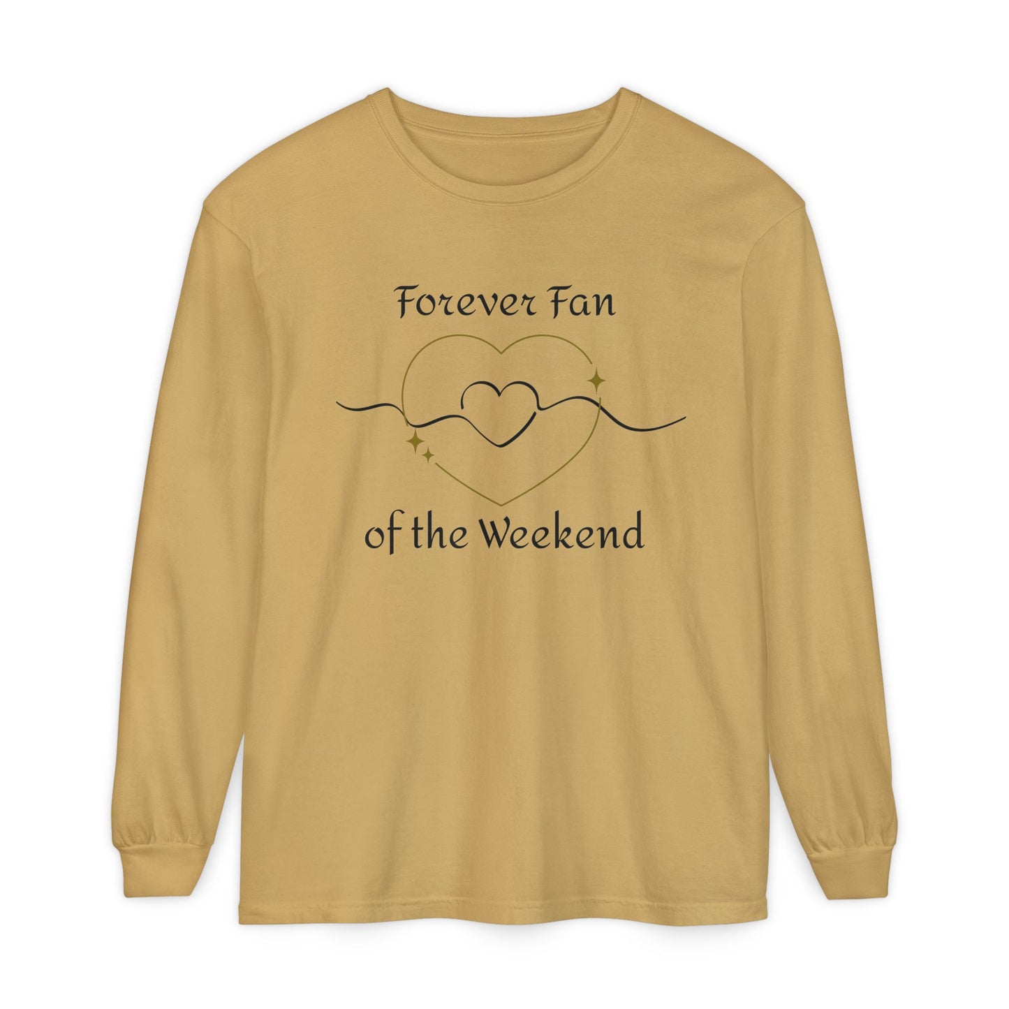 Weekend Lover Long Sleeve T-Shirt, Relaxed Fit Comfort Colors Tee, Unisex Gift, Cozy Wearable Art, Gender-Neutral Top, Fan of Weekends Shirt