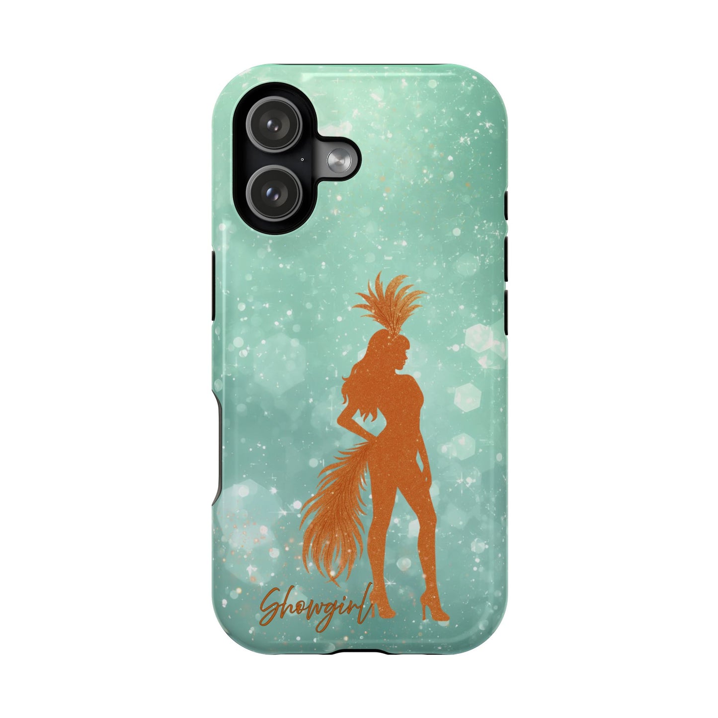 Phone Case, Sparkling Showgirl Silhouette Impact-Resistant Case, Fashion Lovers Gift, Birthday Holiday Glamorous Accessories, Cute Phone