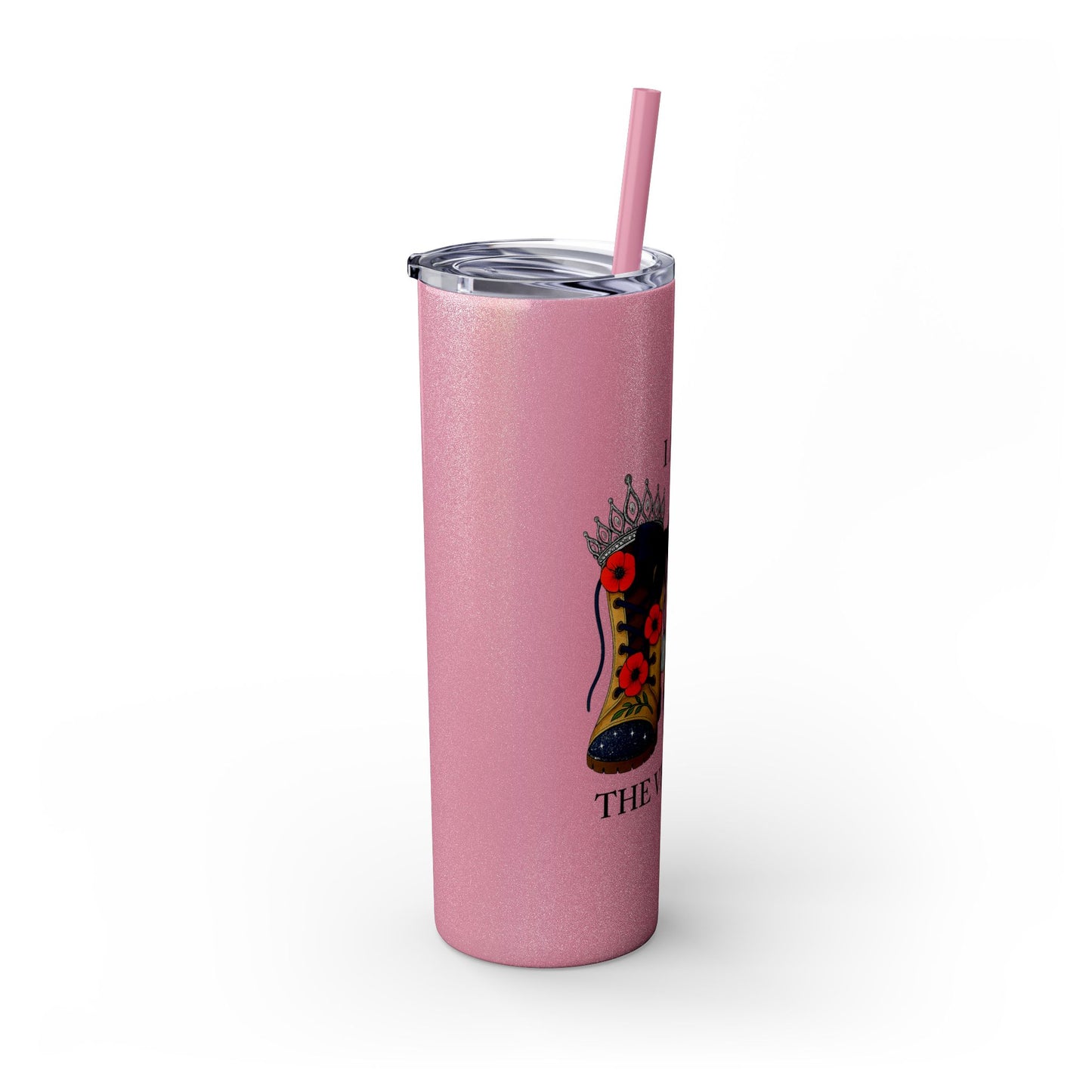 Woman Veteran Skinny Tumbler Drinkware Tribute Gift for Military
