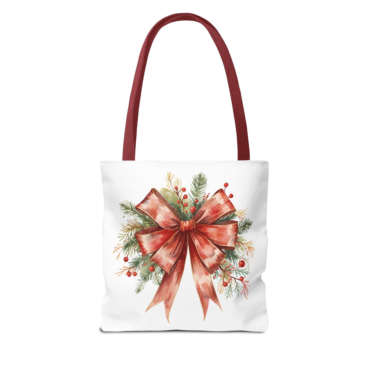 Vintage Red Bow Tote Bag, Coquette-Inspired Holiday Shopper, Elegant Reusable Gift Bag, Classic Winter Tote, Feminine Everyday Carryall