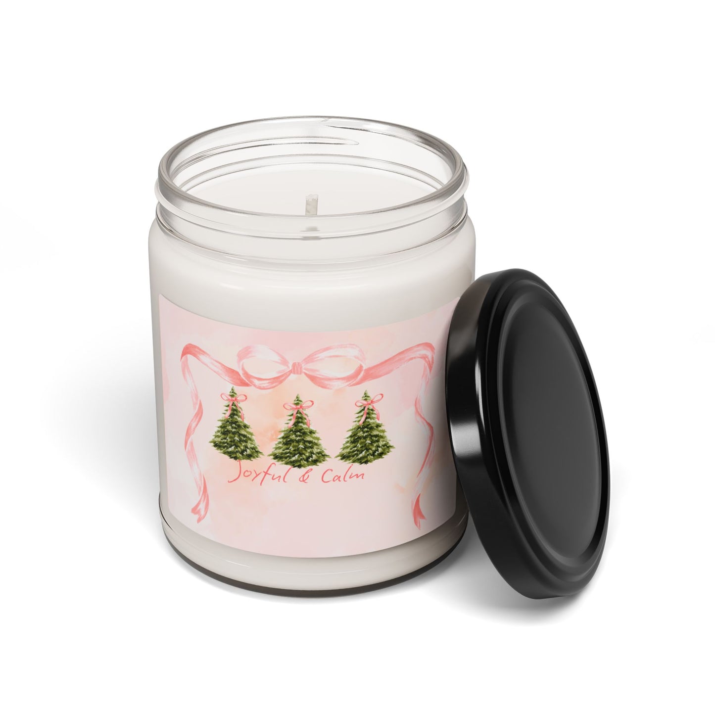 Joyful and Calm Christmas Holiday Self Care Candle Gift for Self or Her
