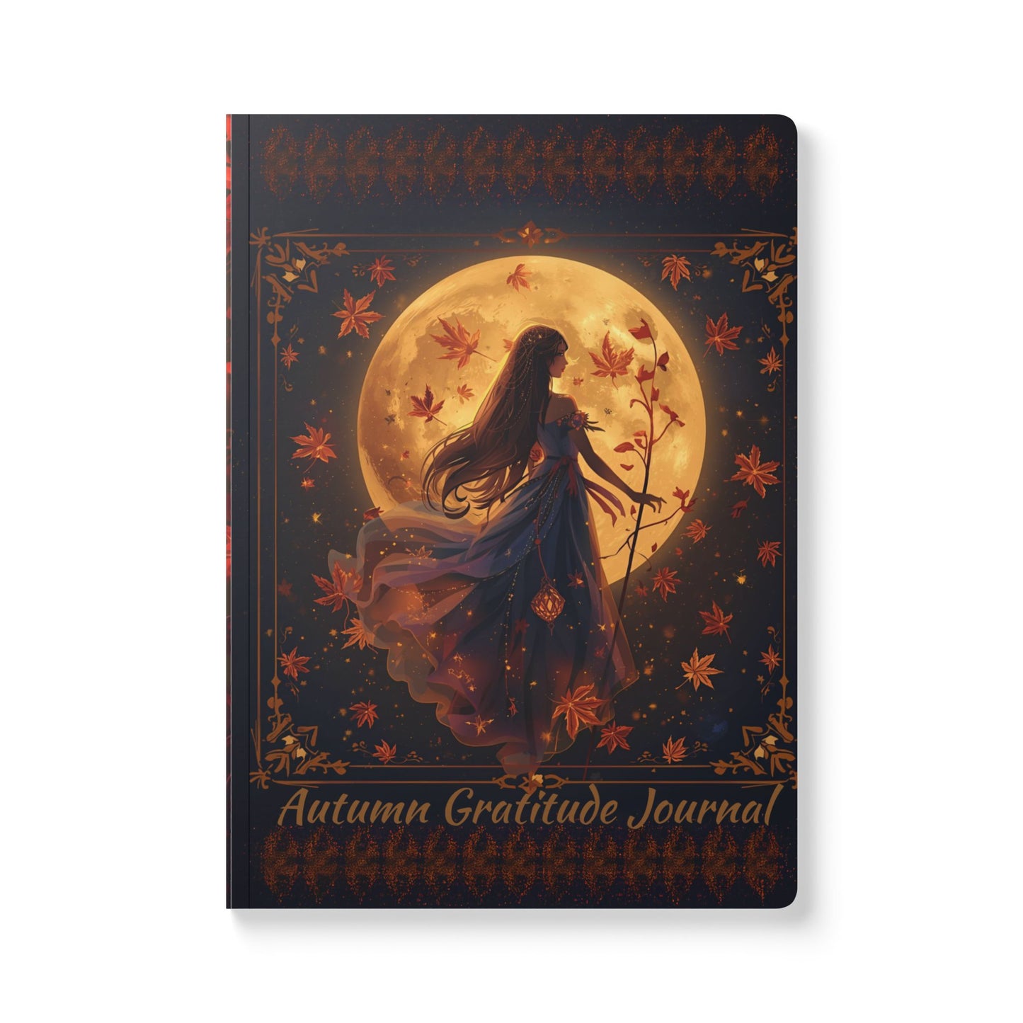 Autumn Gratitude Journal, Softcover Journal for Reflection, Mindfulness Journal, Thoughtful Gift for Thanksgiving, 100 & 200 Page Options