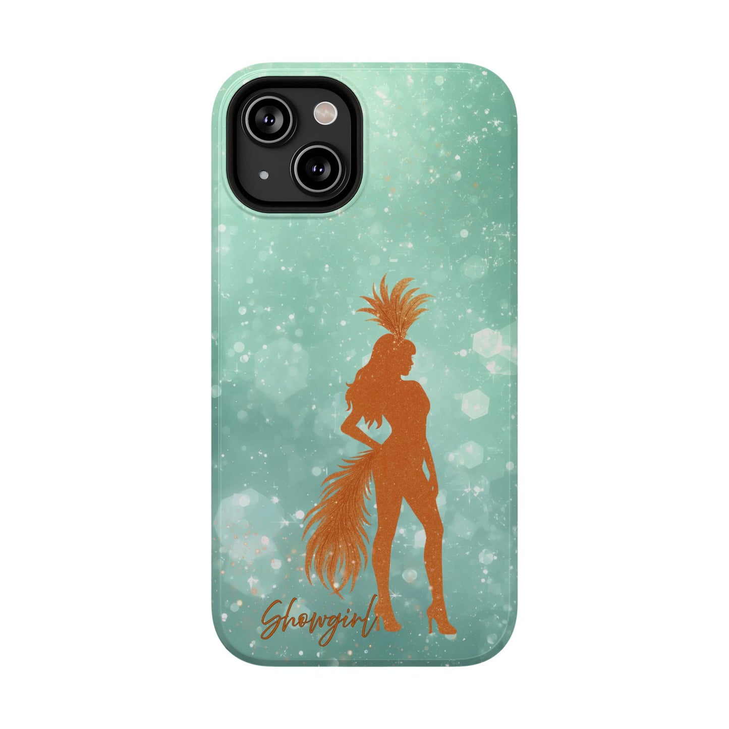 Phone Case, Sparkling Showgirl Silhouette Impact-Resistant Case, Fashion Lovers Gift, Birthday Holiday Glamorous Accessories, Cute Phone