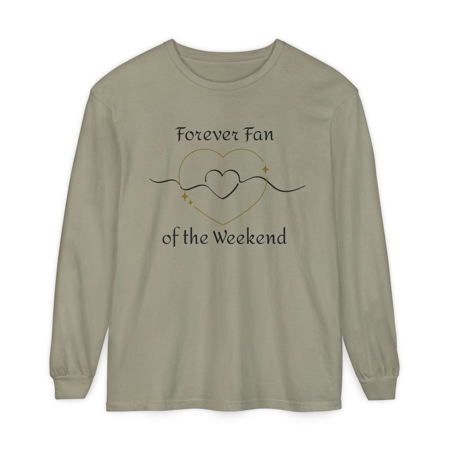 Weekend Lover Long Sleeve T-Shirt, Relaxed Fit Comfort Colors Tee, Unisex Gift, Cozy Wearable Art, Gender-Neutral Top, Fan of Weekends Shirt