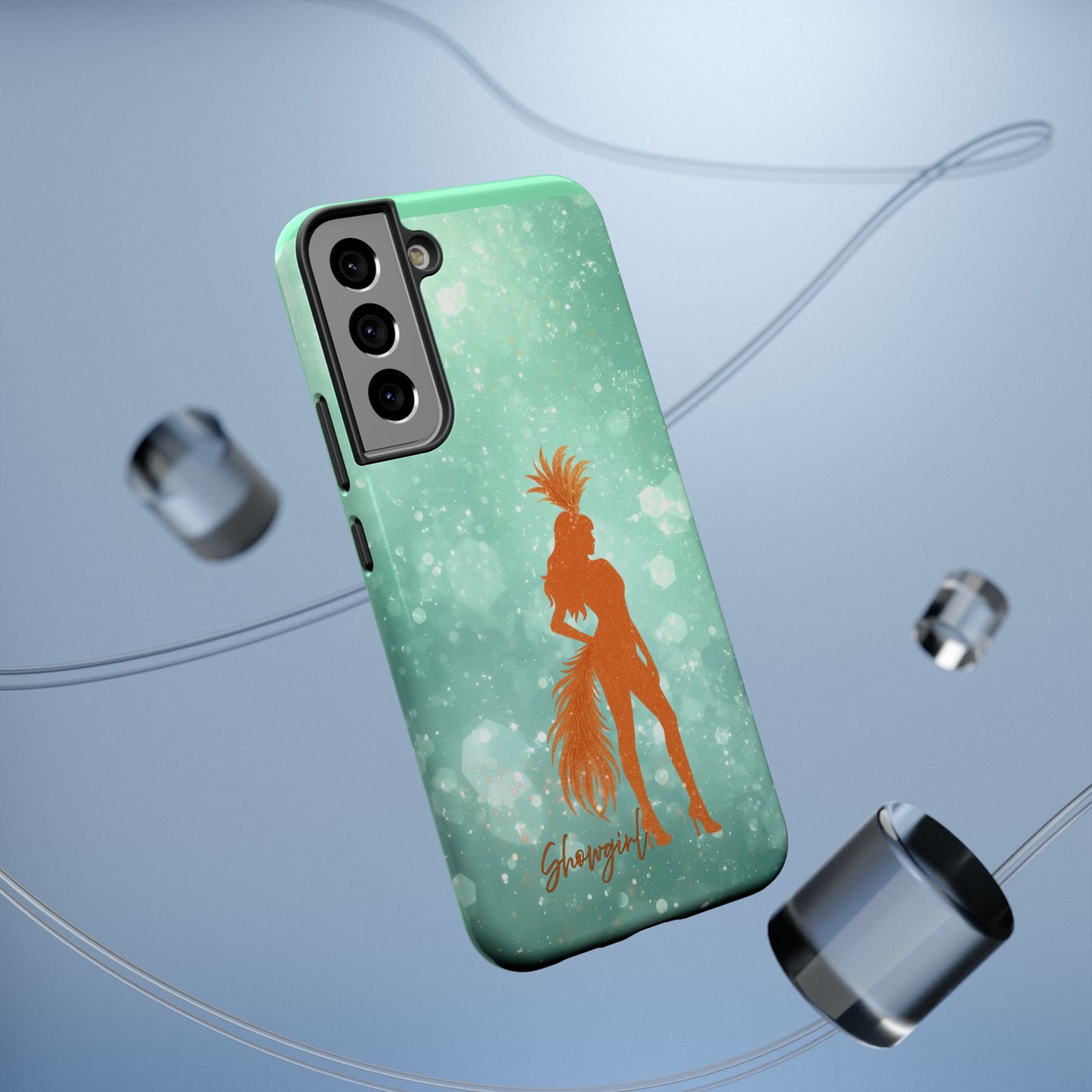 Phone Case, Sparkling Showgirl Silhouette Impact-Resistant Case, Fashion Lovers Gift, Birthday Holiday Glamorous Accessories, Cute Phone