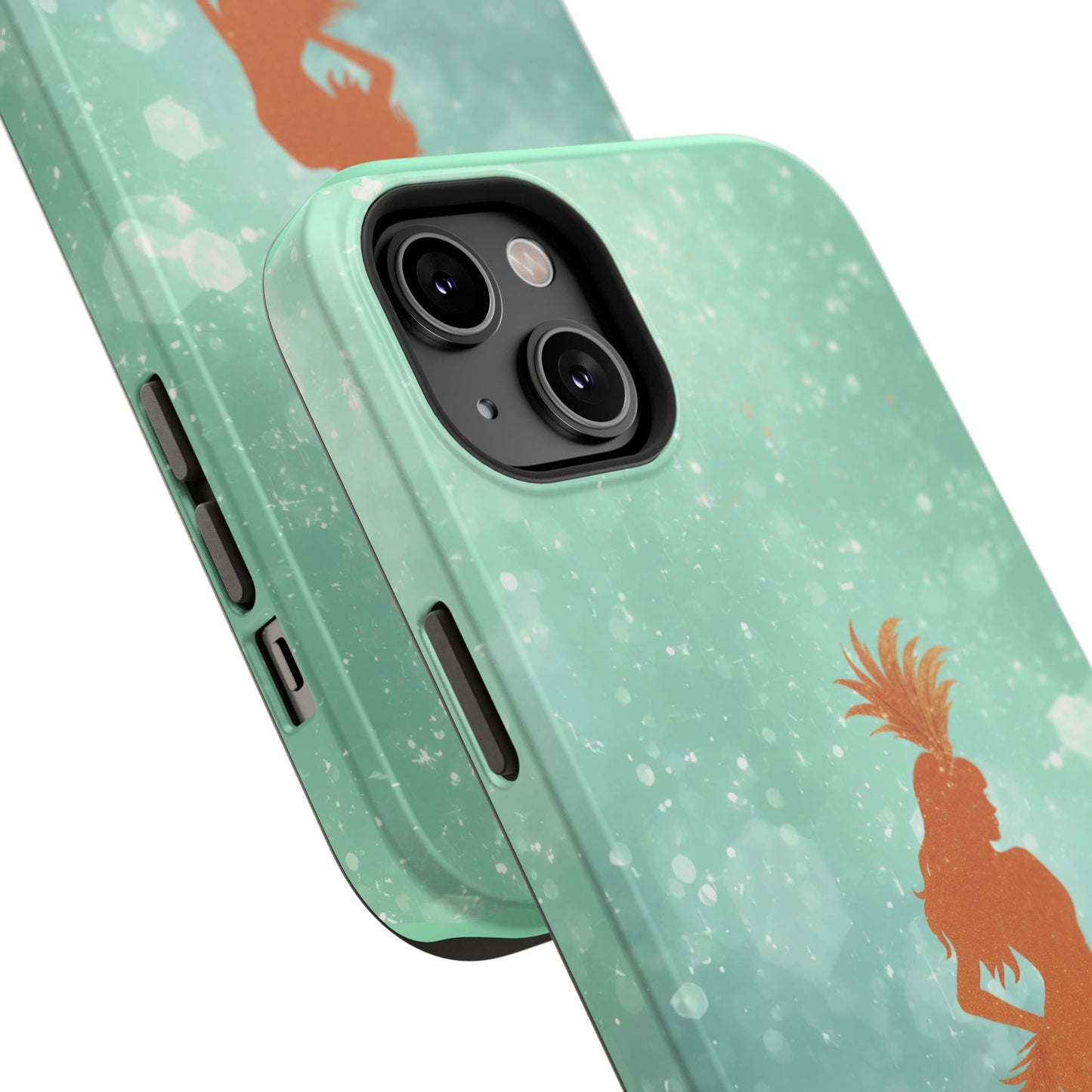 Phone Case, Sparkling Showgirl Silhouette Impact-Resistant Case, Fashion Lovers Gift, Birthday Holiday Glamorous Accessories, Cute Phone