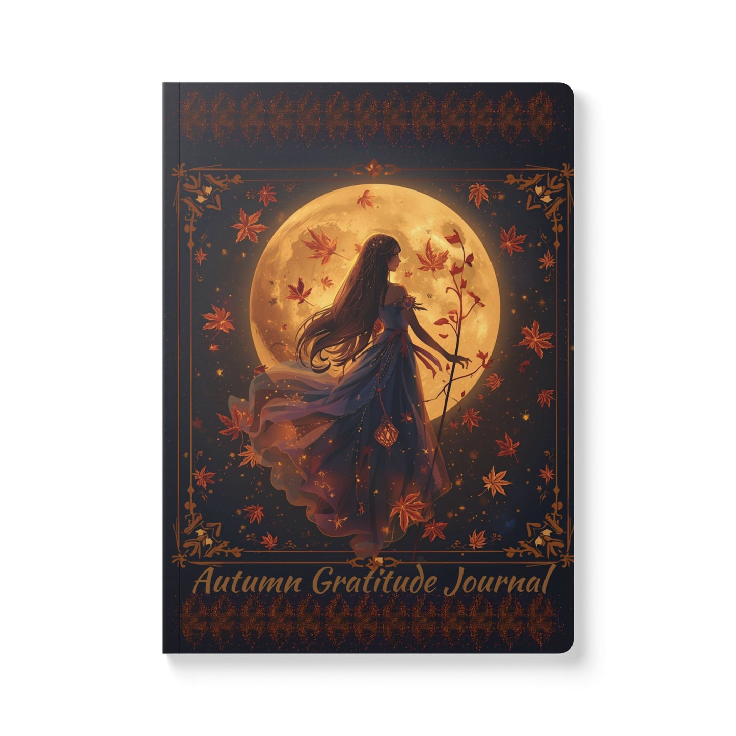 Autumn Gratitude Journal, Softcover Journal for Reflection, Mindfulness Journal, Thoughtful Gift for Thanksgiving, 100 & 200 Page Options