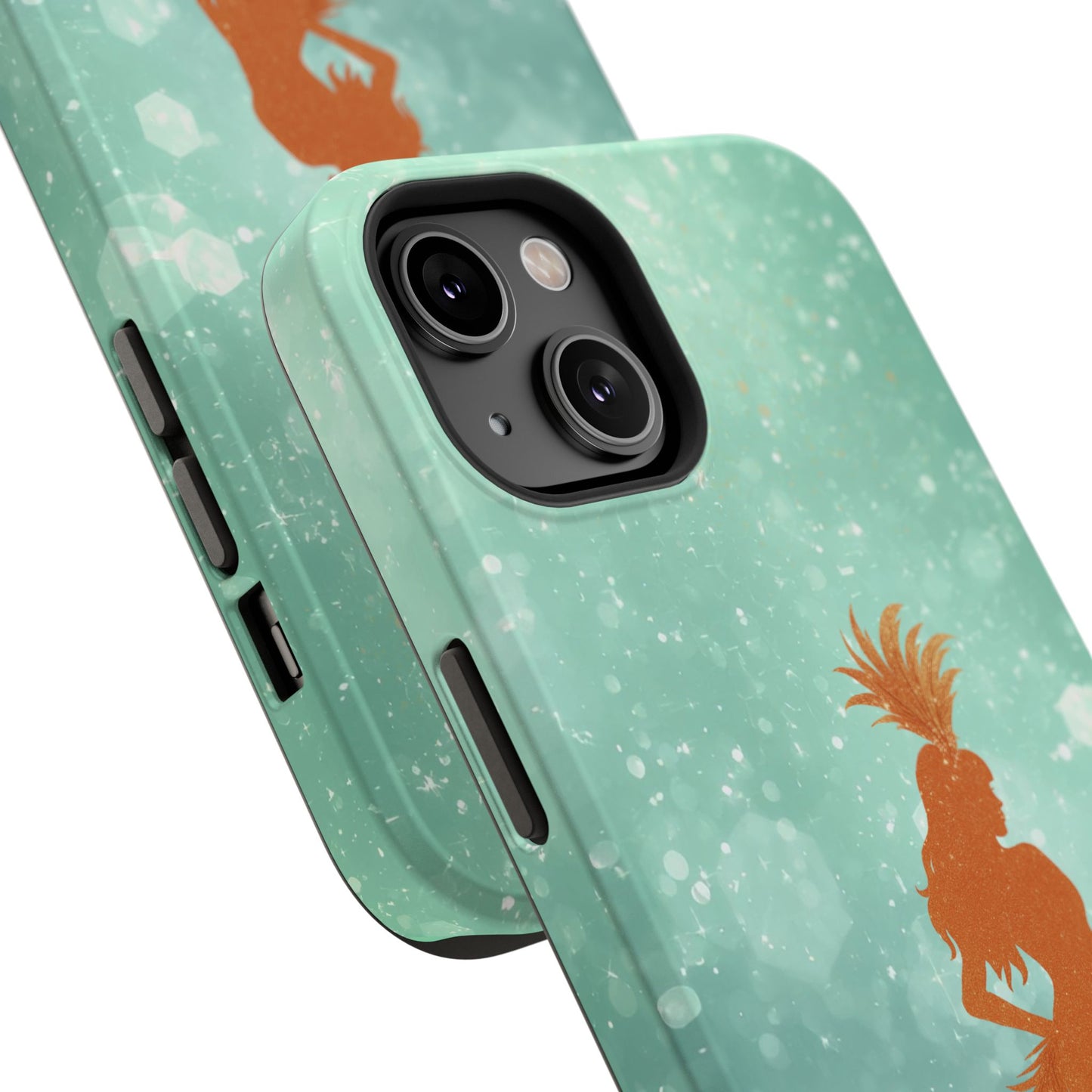 Phone Case, Sparkling Showgirl Silhouette Impact-Resistant Case, Fashion Lovers Gift, Birthday Holiday Glamorous Accessories, Cute Phone