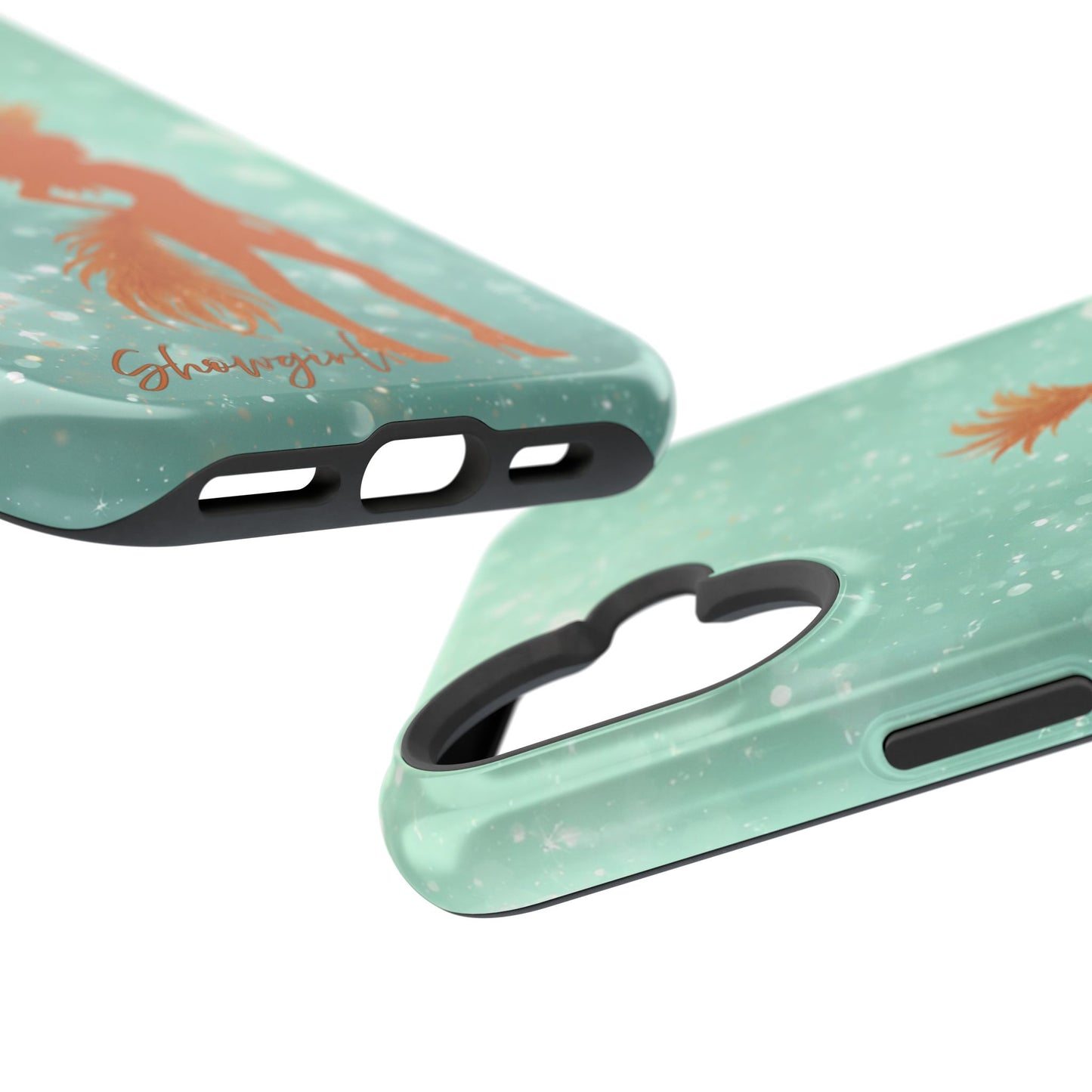 Phone Case, Sparkling Showgirl Silhouette Impact-Resistant Case, Fashion Lovers Gift, Birthday Holiday Glamorous Accessories, Cute Phone