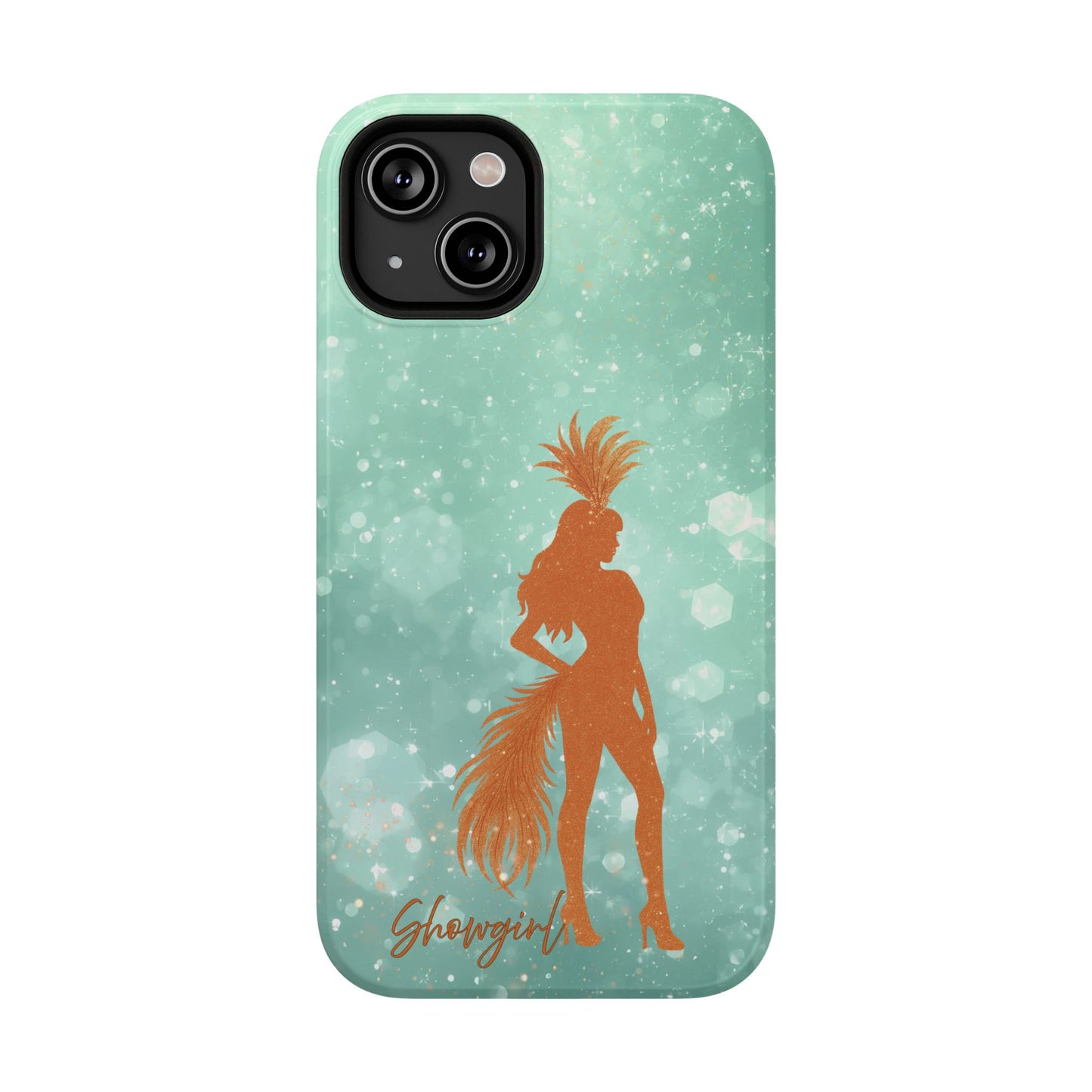Phone Case, Sparkling Showgirl Silhouette Impact-Resistant Case, Fashion Lovers Gift, Birthday Holiday Glamorous Accessories, Cute Phone