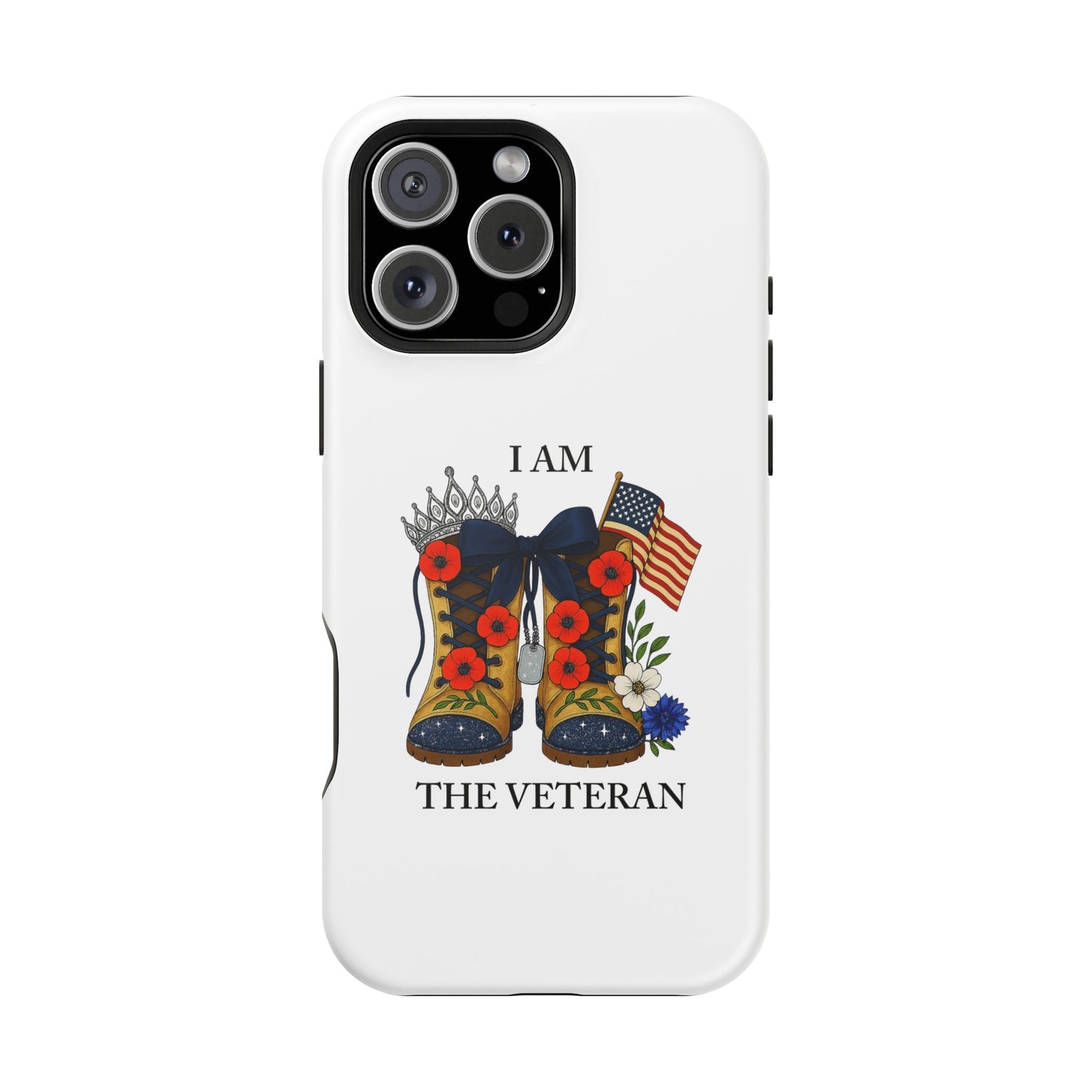 Woman Veteran Patriotic Phone Case Tribute Gift for Military Women who served