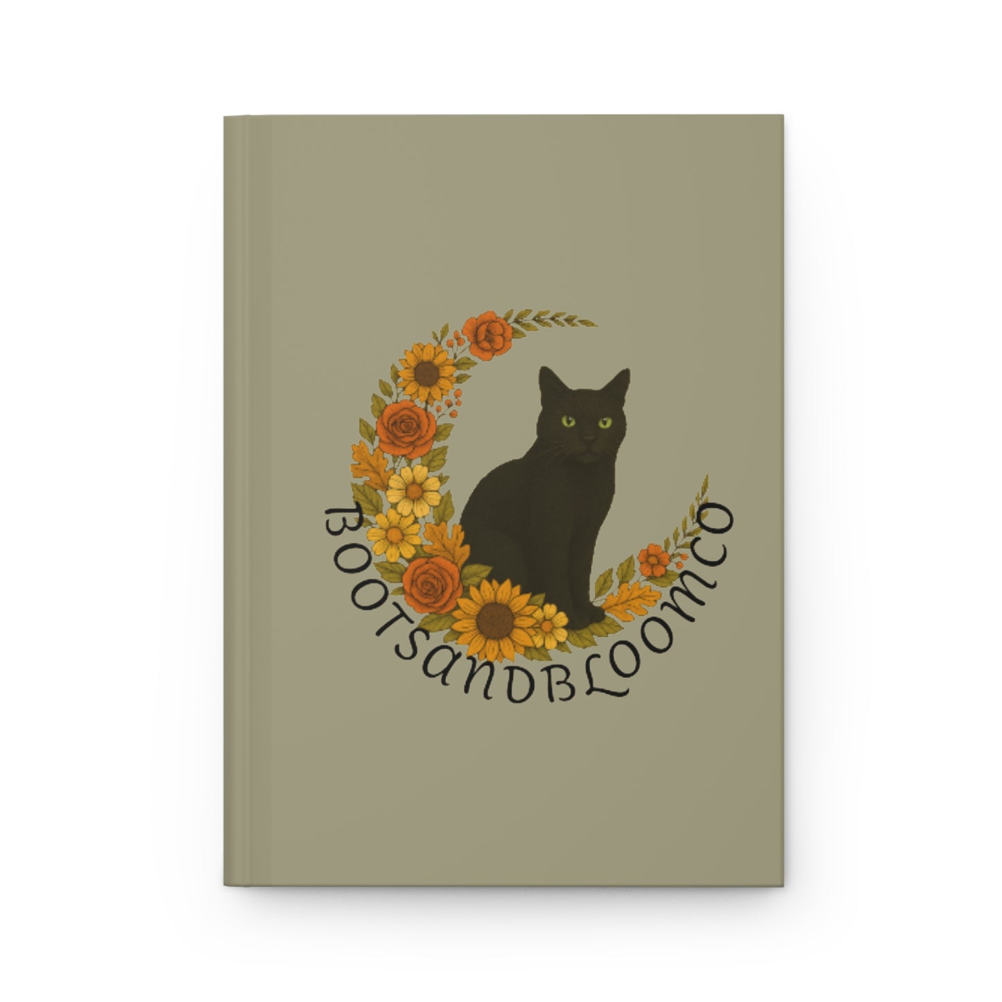 Floral Cat Hardcover Journal