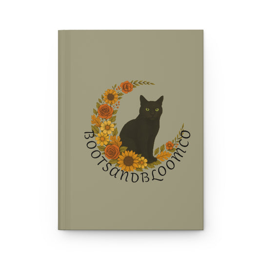 Floral Cat Hardcover Journal