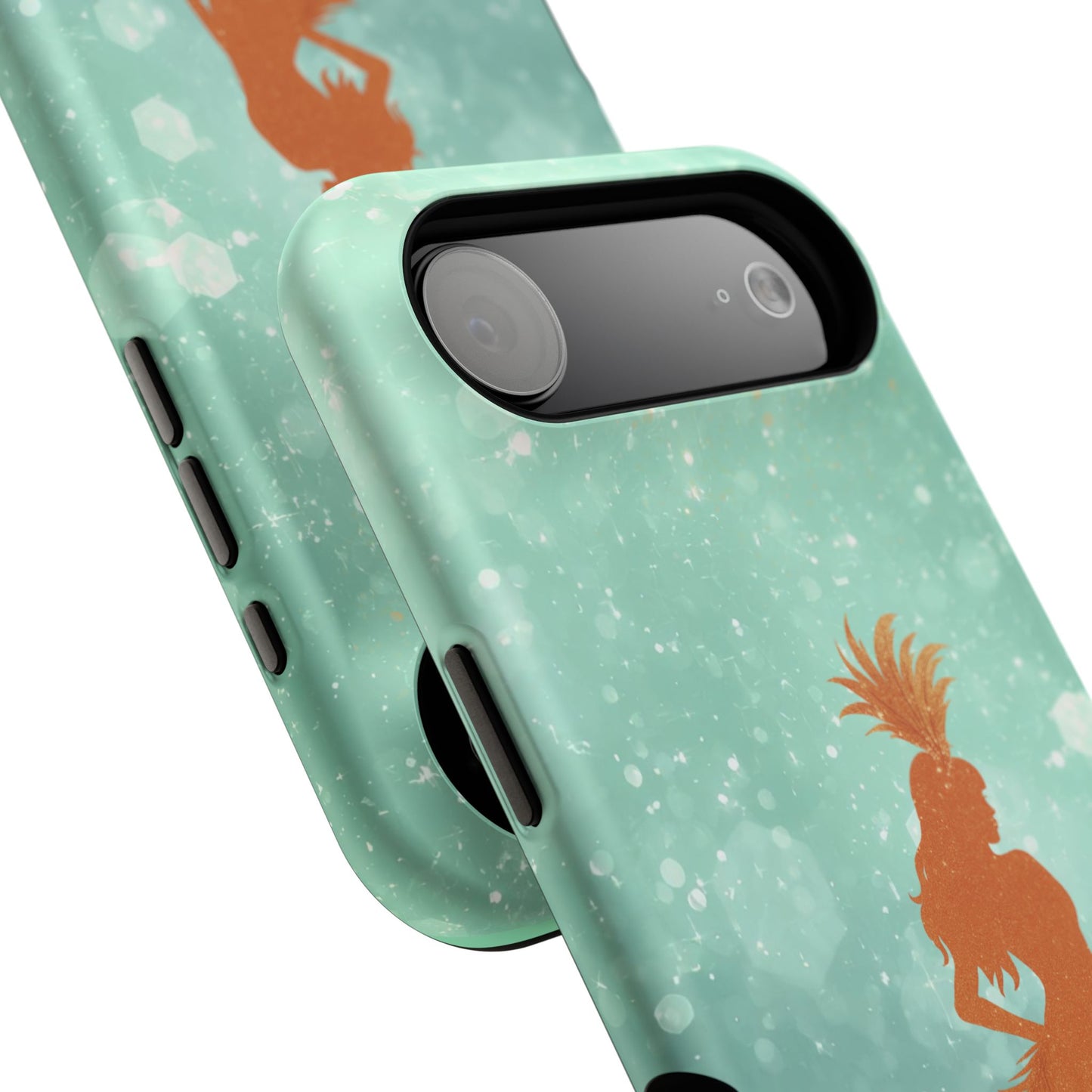 Phone Case, Sparkling Showgirl Silhouette Impact-Resistant Case, Fashion Lovers Gift, Birthday Holiday Glamorous Accessories, Cute Phone