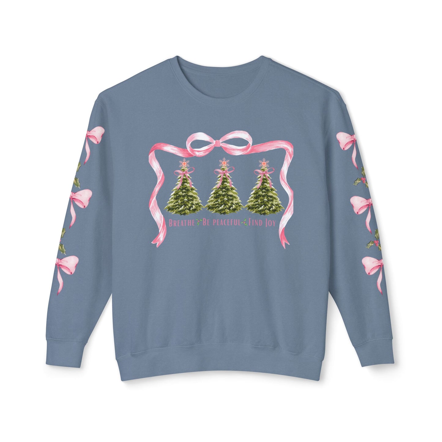 Christmas Tree Holiday Sweatshirt Self Care Apparel Gift Idea for Her