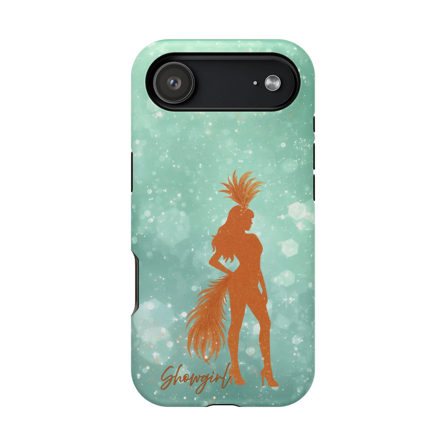 Phone Case, Sparkling Showgirl Silhouette Impact-Resistant Case, Fashion Lovers Gift, Birthday Holiday Glamorous Accessories, Cute Phone