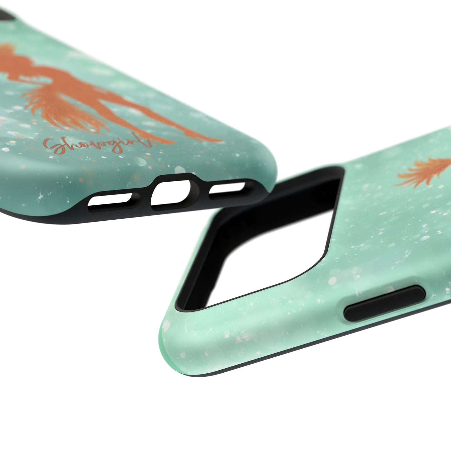 Phone Case, Sparkling Showgirl Silhouette Impact-Resistant Case, Fashion Lovers Gift, Birthday Holiday Glamorous Accessories, Cute Phone