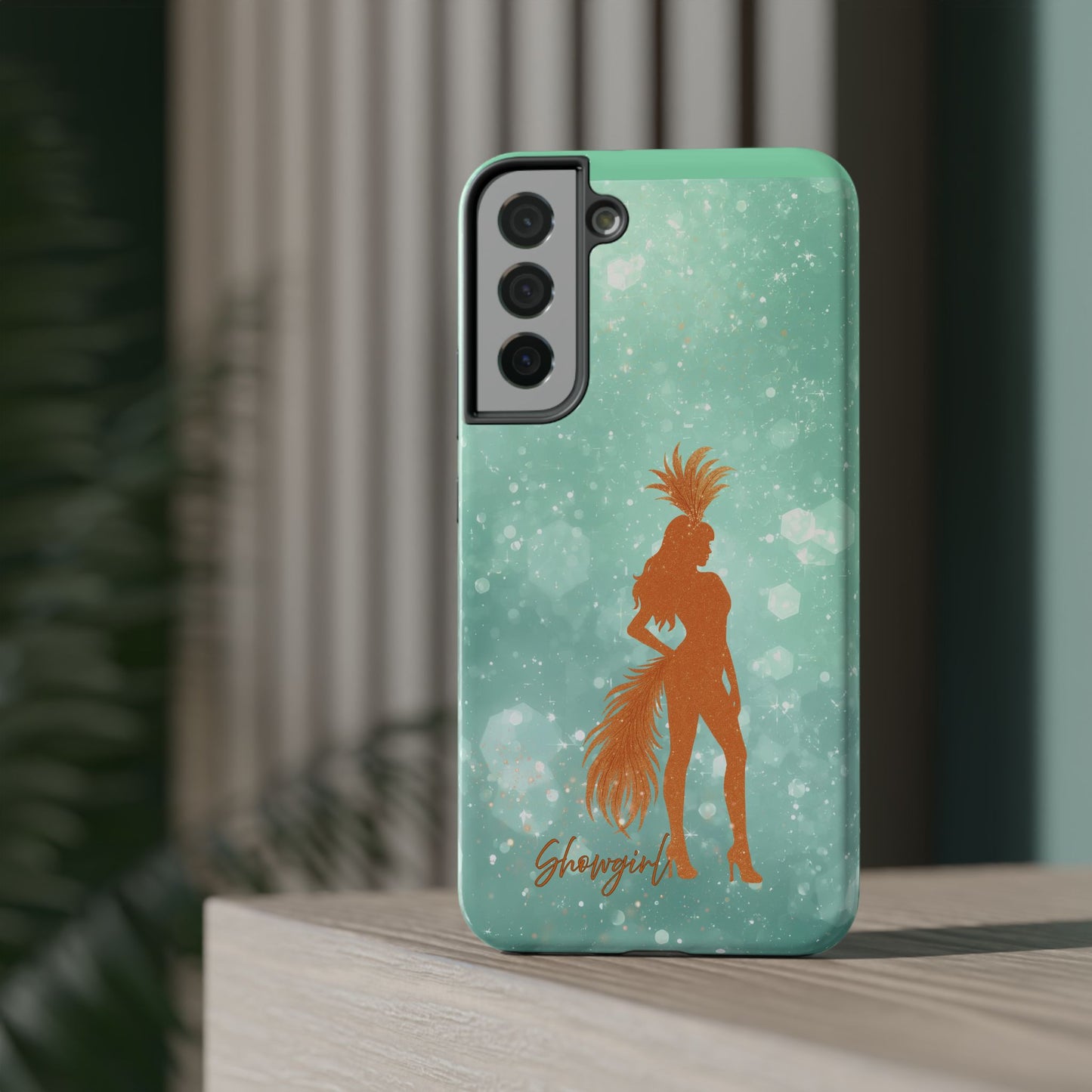 Phone Case, Sparkling Showgirl Silhouette Impact-Resistant Case, Fashion Lovers Gift, Birthday Holiday Glamorous Accessories, Cute Phone