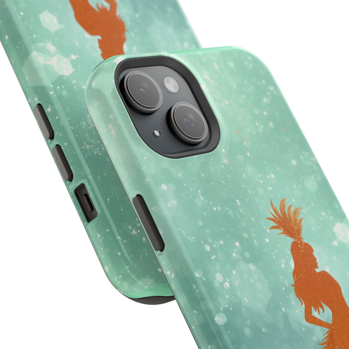 Phone Case, Sparkling Showgirl Silhouette Impact-Resistant Case, Fashion Lovers Gift, Birthday Holiday Glamorous Accessories, Cute Phone