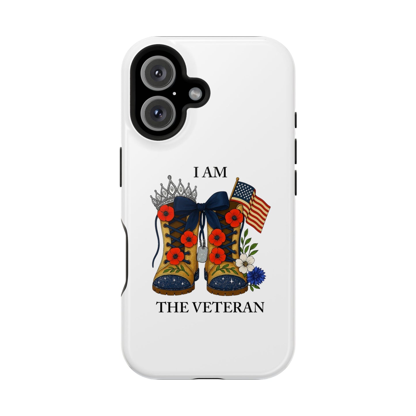 Woman Veteran Patriotic Phone Case Tribute Gift for Military Women who served