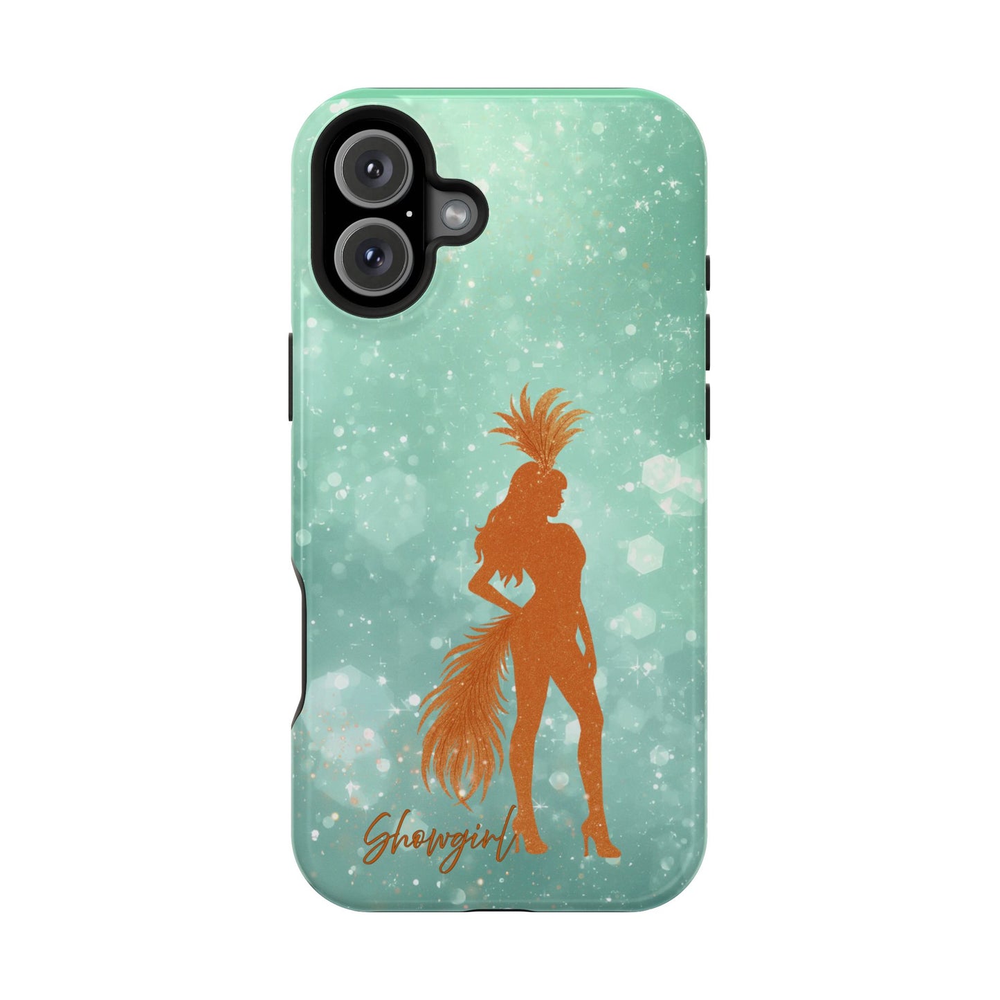 Phone Case, Sparkling Showgirl Silhouette Impact-Resistant Case, Fashion Lovers Gift, Birthday Holiday Glamorous Accessories, Cute Phone