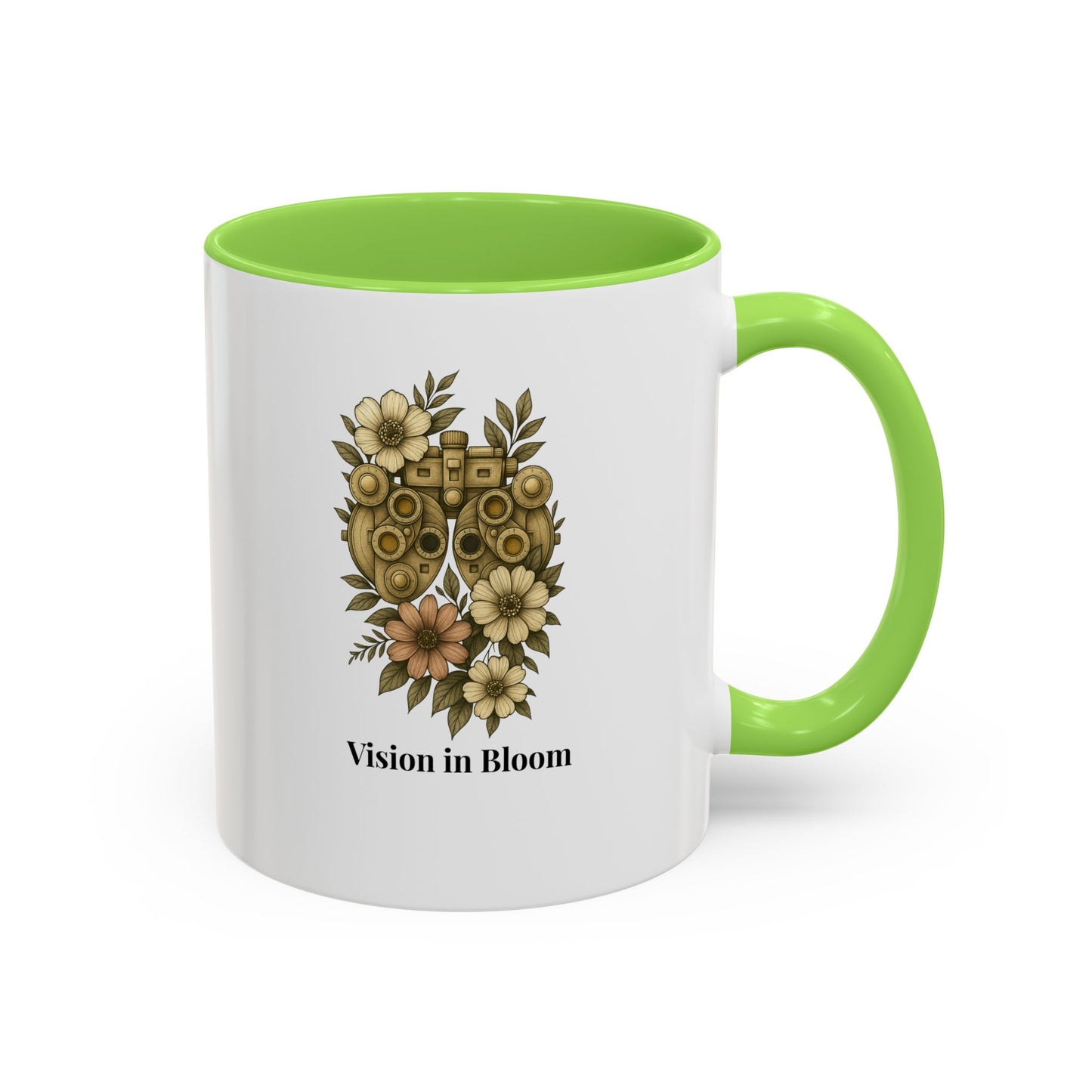 Vision in Bloom Colorful Mug, Eye Health Professional Gift, Optometry & Ophthalmology Gift, 11oz, 15oz