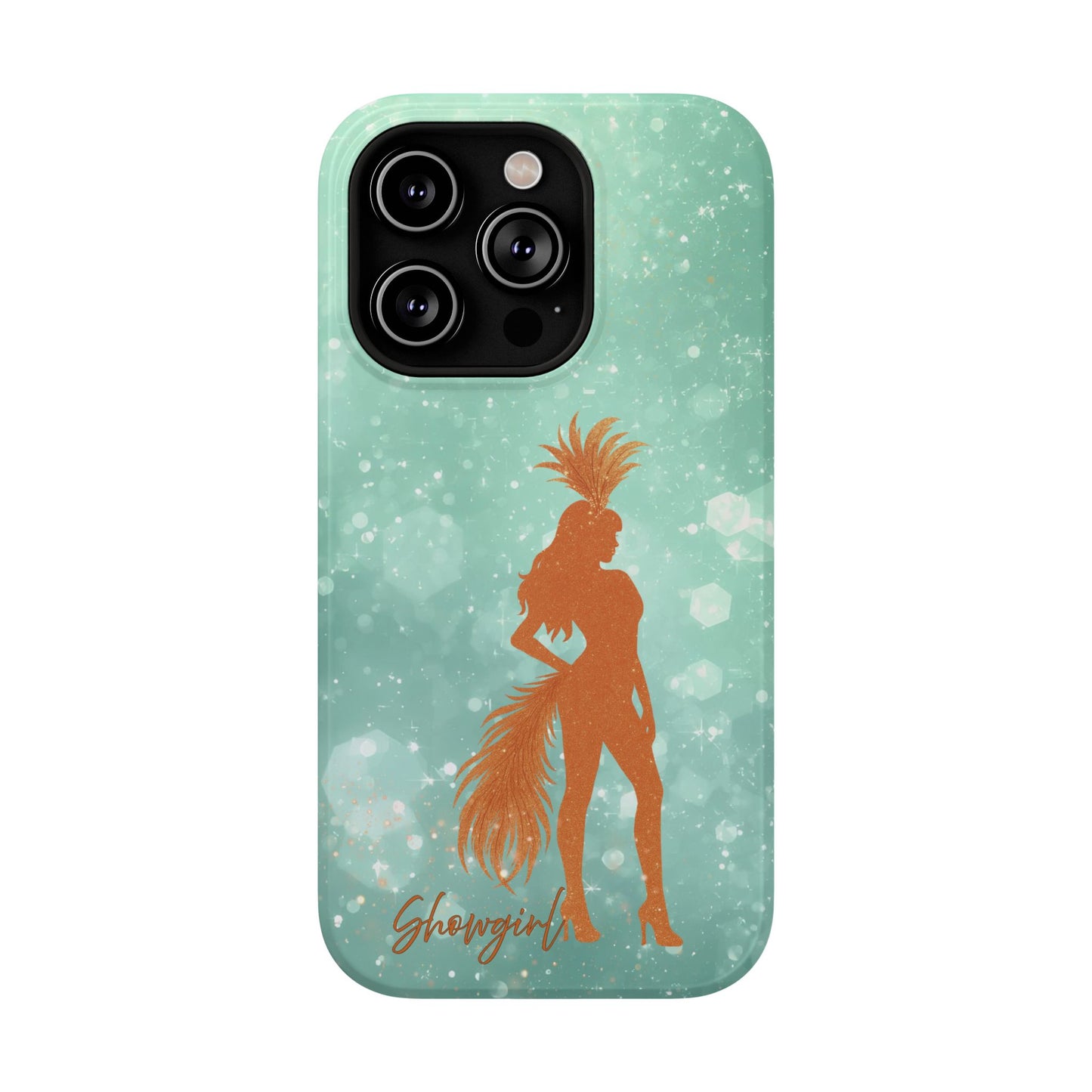 Phone Case, Sparkling Showgirl Silhouette Impact-Resistant Case, Fashion Lovers Gift, Birthday Holiday Glamorous Accessories, Cute Phone