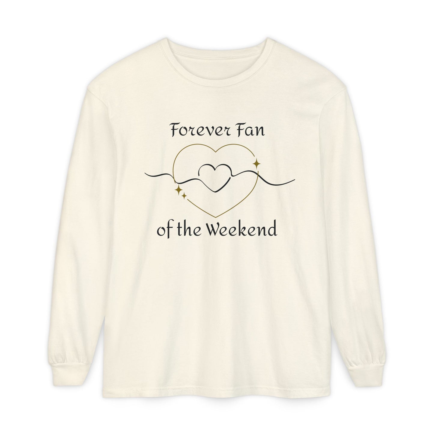 Weekend Lover Long Sleeve T-Shirt, Relaxed Fit Comfort Colors Tee, Unisex Gift, Cozy Wearable Art, Gender-Neutral Top, Fan of Weekends Shirt