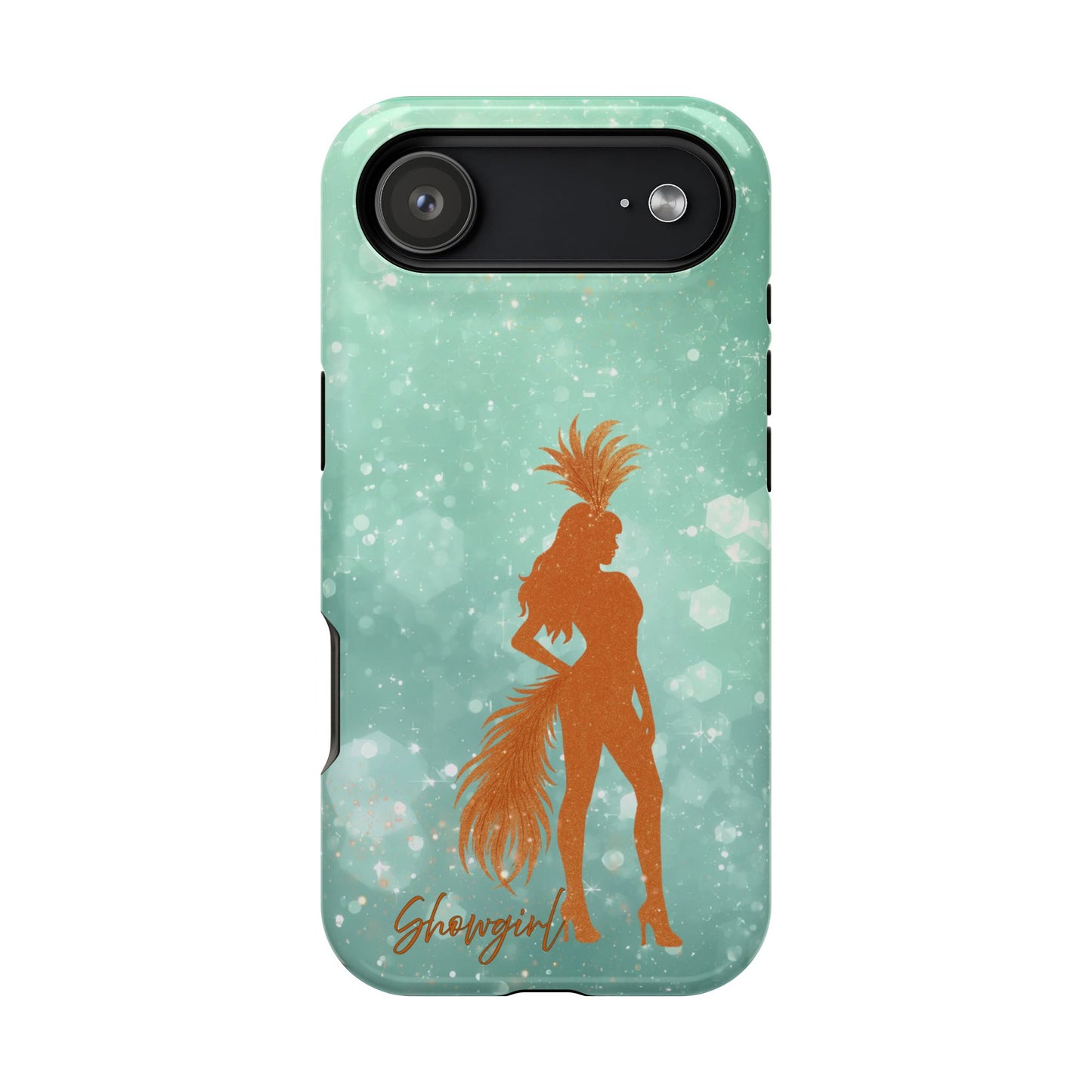 Phone Case, Sparkling Showgirl Silhouette Impact-Resistant Case, Fashion Lovers Gift, Birthday Holiday Glamorous Accessories, Cute Phone