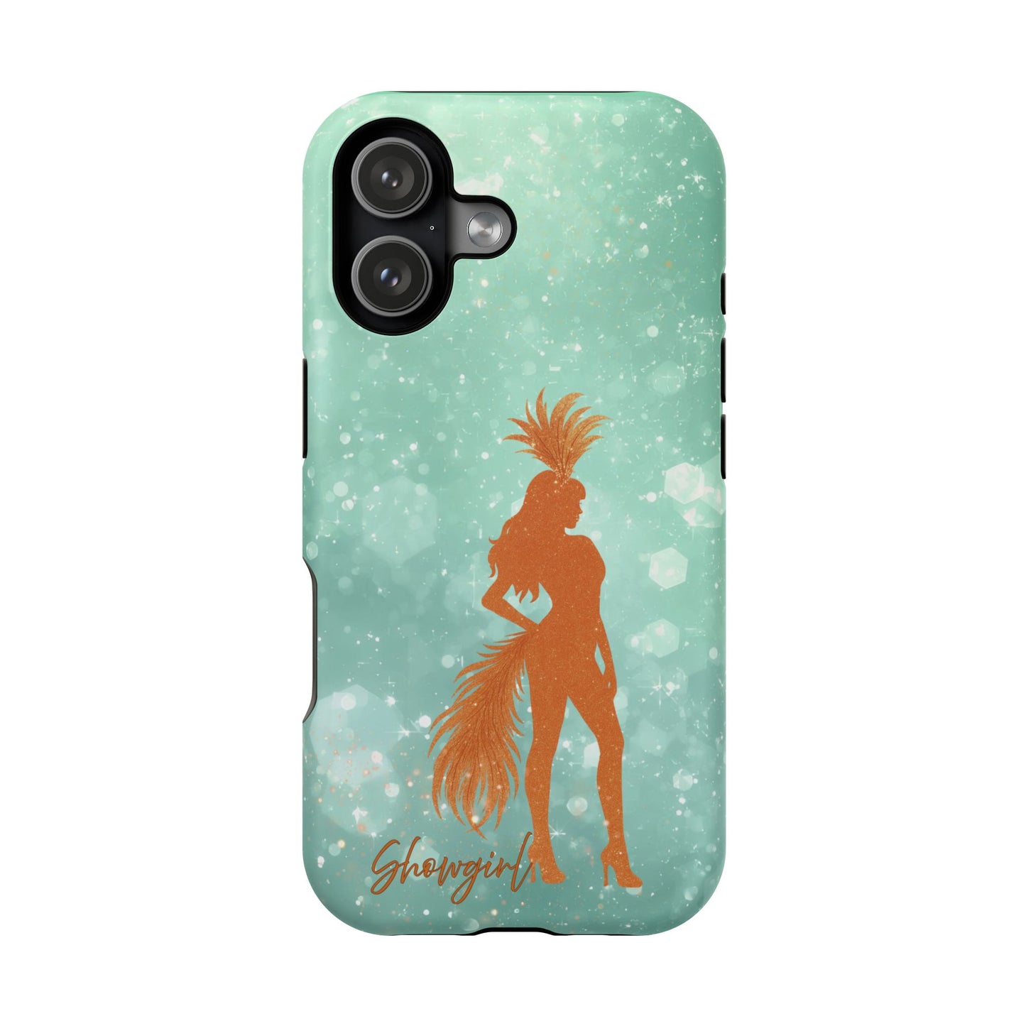 Phone Case, Sparkling Showgirl Silhouette Impact-Resistant Case, Fashion Lovers Gift, Birthday Holiday Glamorous Accessories, Cute Phone