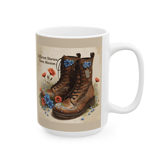 Woman Veterans Honor Ceramic Mug, Veterans Day Gift, Military Tribute Coffee Cup, Support Her Service Tea Mug, Patriotic Soldier Gift