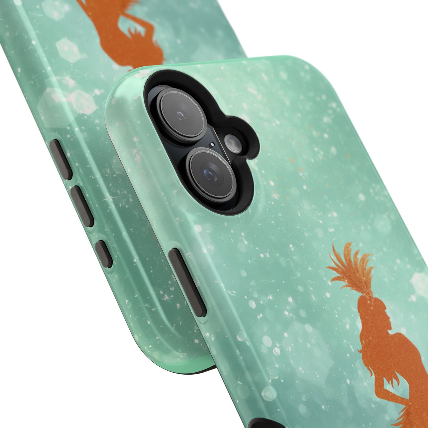 Phone Case, Sparkling Showgirl Silhouette Impact-Resistant Case, Fashion Lovers Gift, Birthday Holiday Glamorous Accessories, Cute Phone