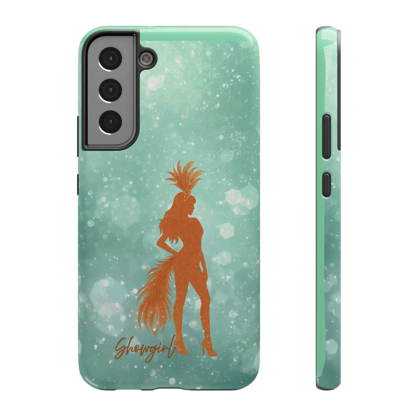 Phone Case, Sparkling Showgirl Silhouette Impact-Resistant Case, Fashion Lovers Gift, Birthday Holiday Glamorous Accessories, Cute Phone