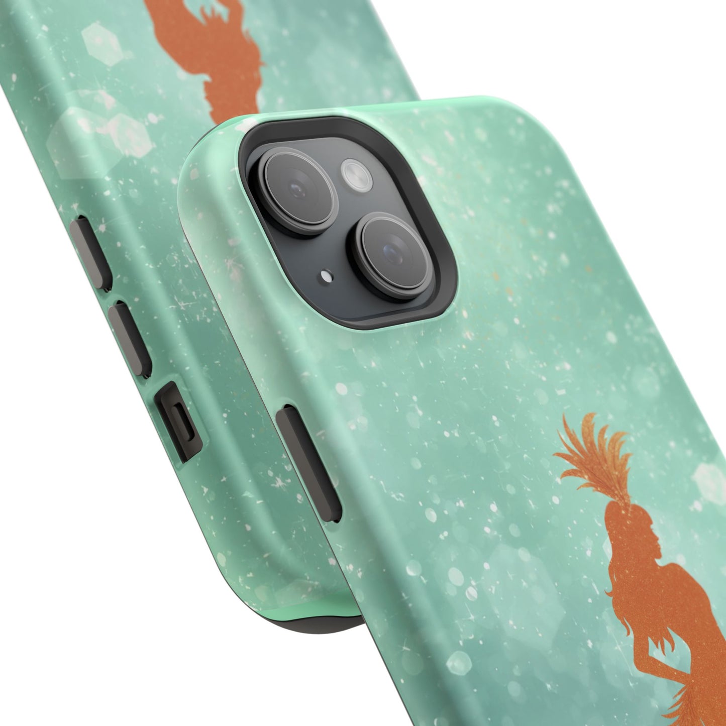 Phone Case, Sparkling Showgirl Silhouette Impact-Resistant Case, Fashion Lovers Gift, Birthday Holiday Glamorous Accessories, Cute Phone