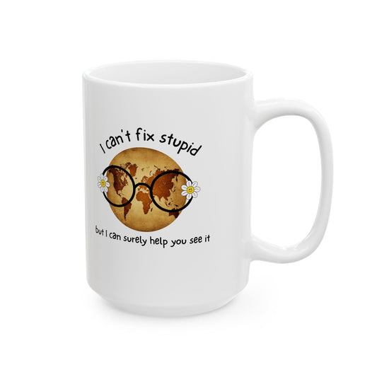 Funny Ceramic Mug with Playful Quote, Funny Eye Doctor Mug, Gift for Coffee Lovers, Office Humor Mug, Perfect for Birthdays