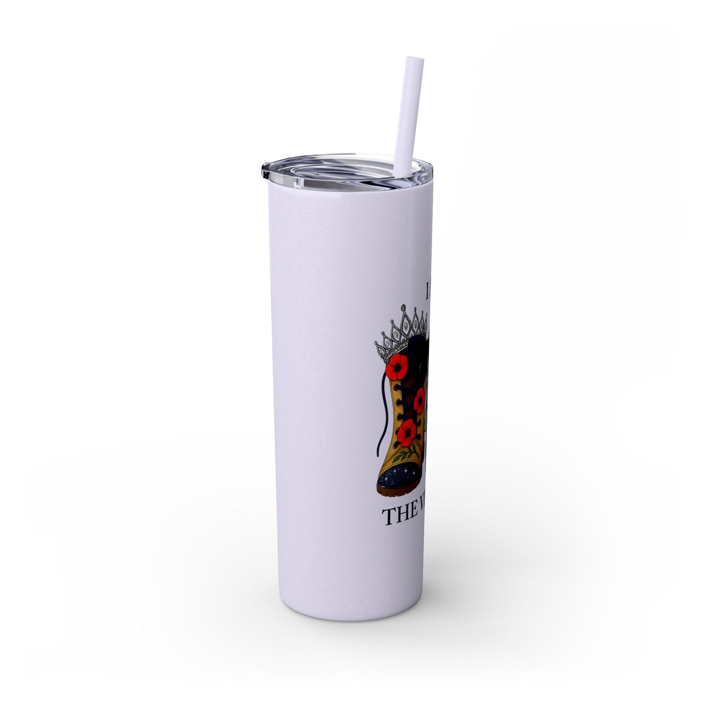 Woman Veteran Skinny Tumbler Drinkware Tribute Gift for Military