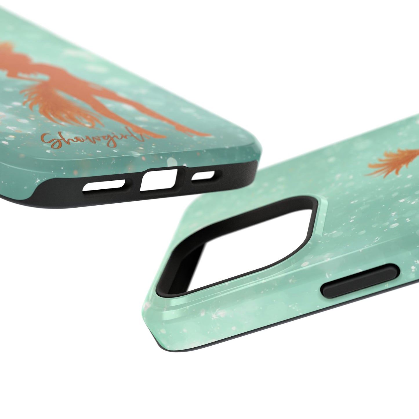 Phone Case, Sparkling Showgirl Silhouette Impact-Resistant Case, Fashion Lovers Gift, Birthday Holiday Glamorous Accessories, Cute Phone